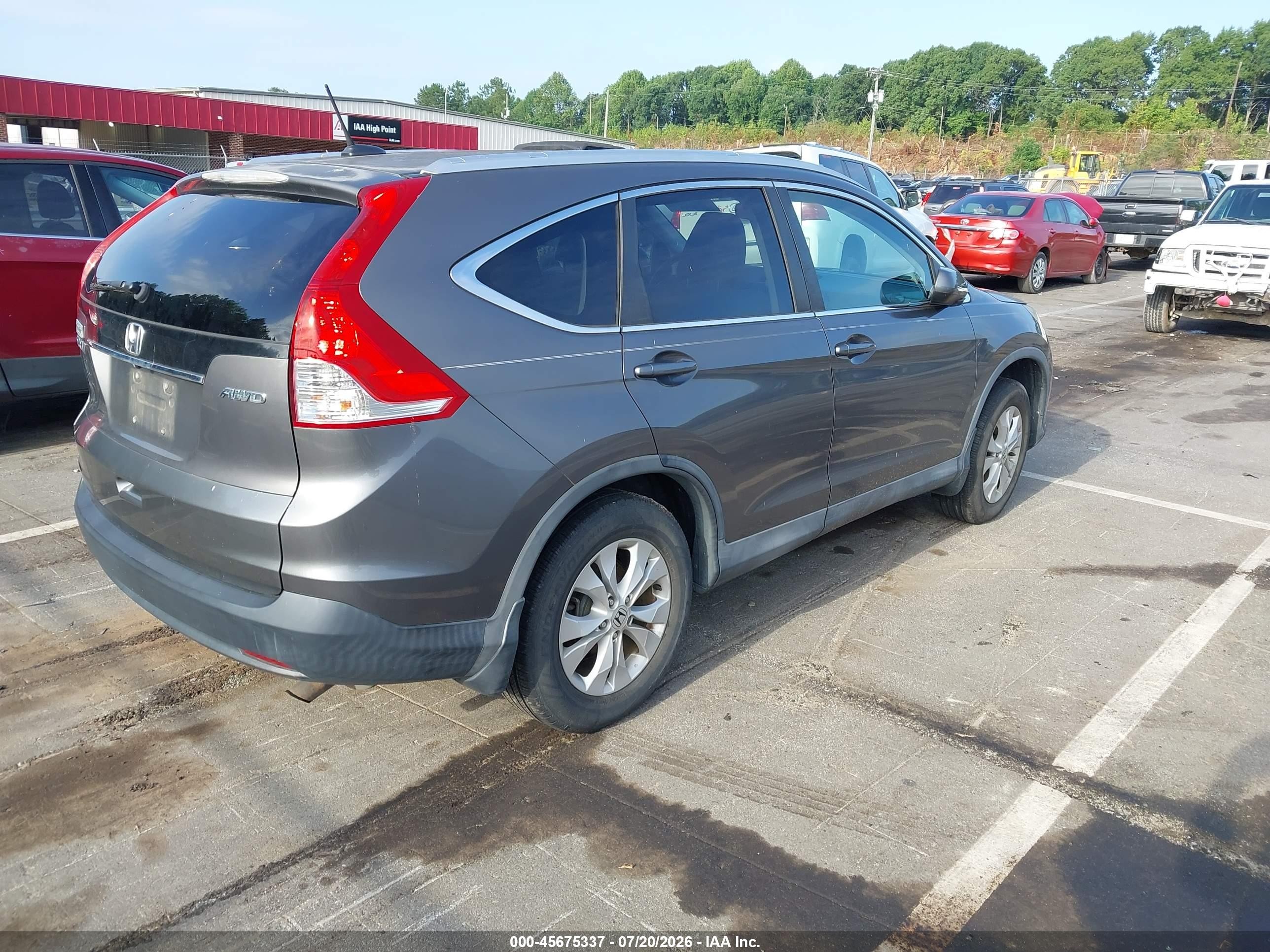 2014 Honda Cr-v Ex-l Gray vin: 2HKRM4H75EH615139
