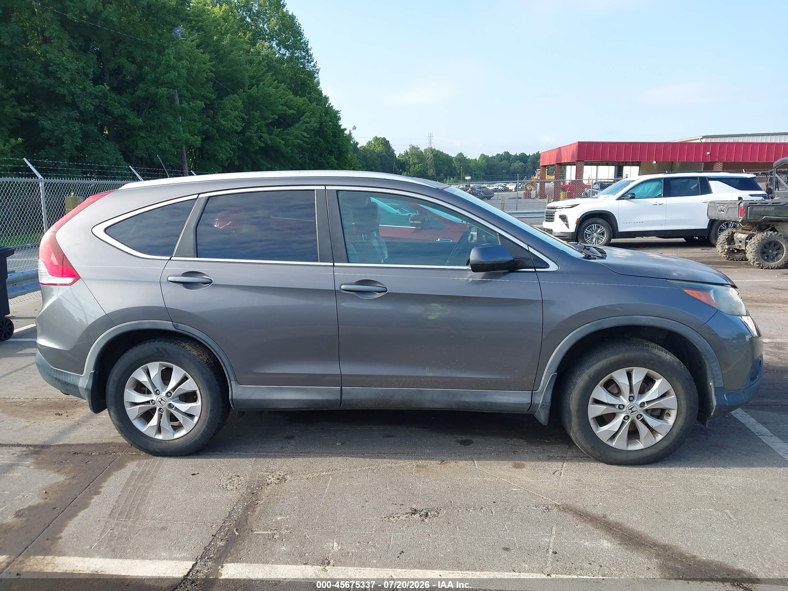 2014 Honda Cr-v Ex-l Gray vin: 2HKRM4H75EH615139