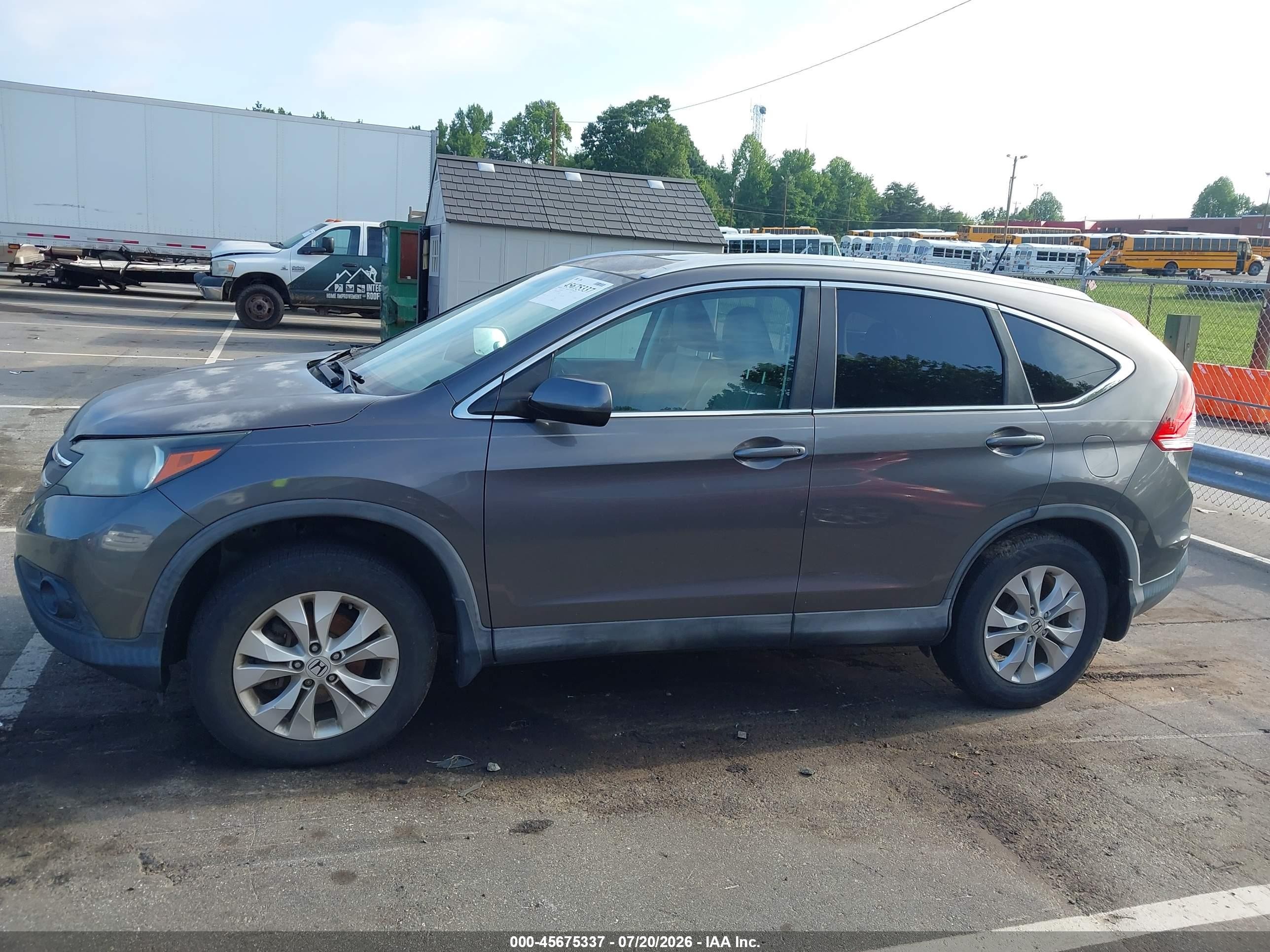 2014 Honda Cr-v Ex-l Gray vin: 2HKRM4H75EH615139