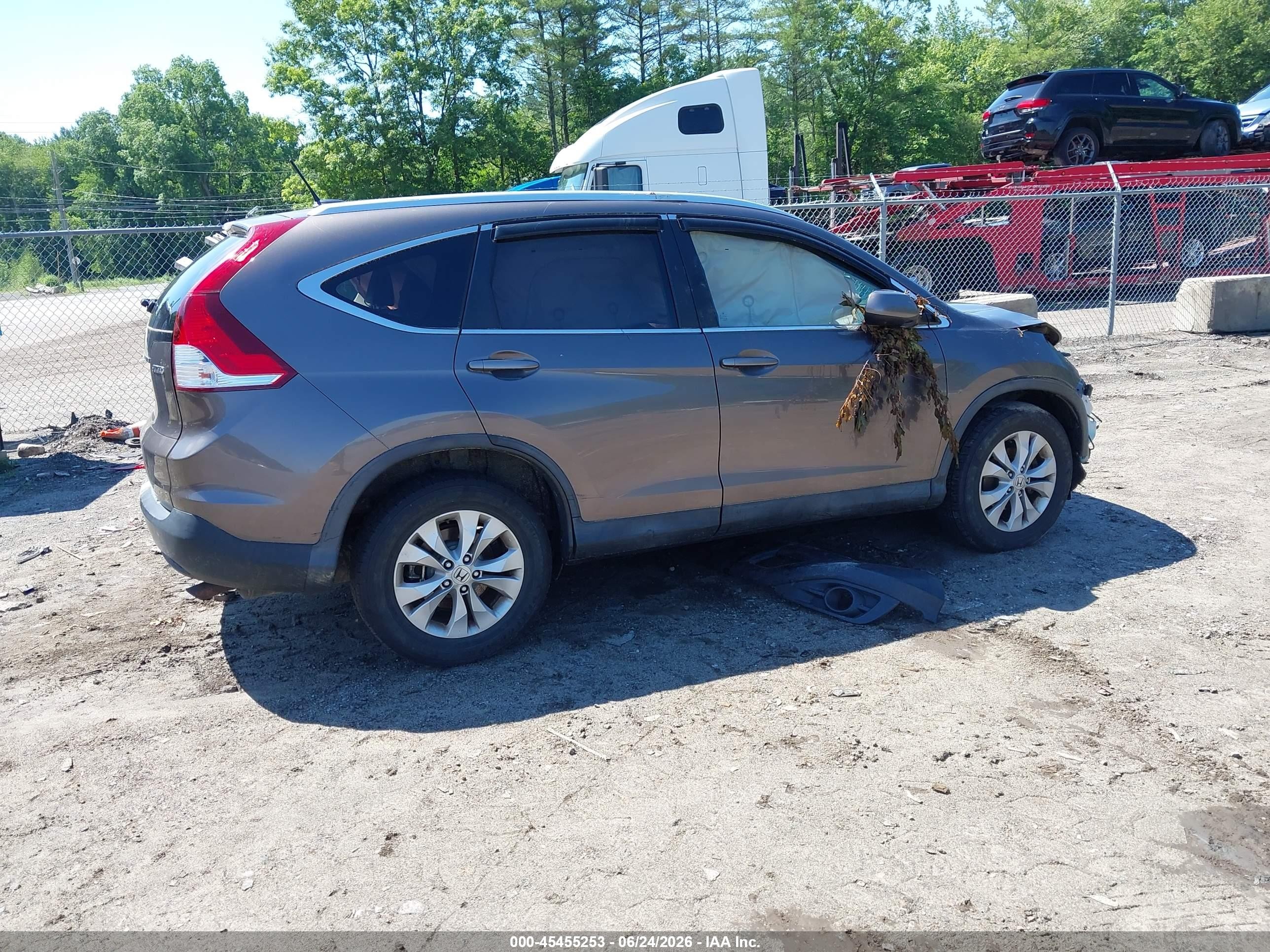 2014 Honda Cr-v Ex-l Brown vin: 2HKRM4H75EH621510