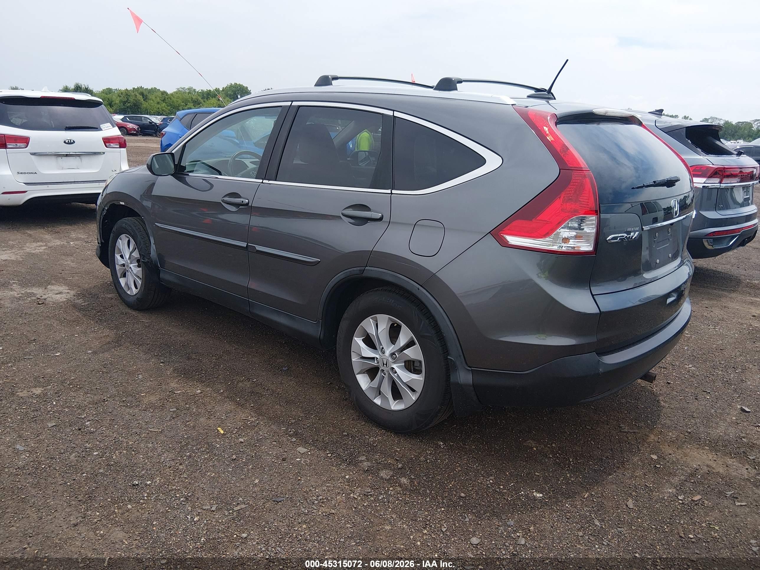 2014 Honda Cr-v Ex-l Gray vin: 2HKRM4H75EH645435