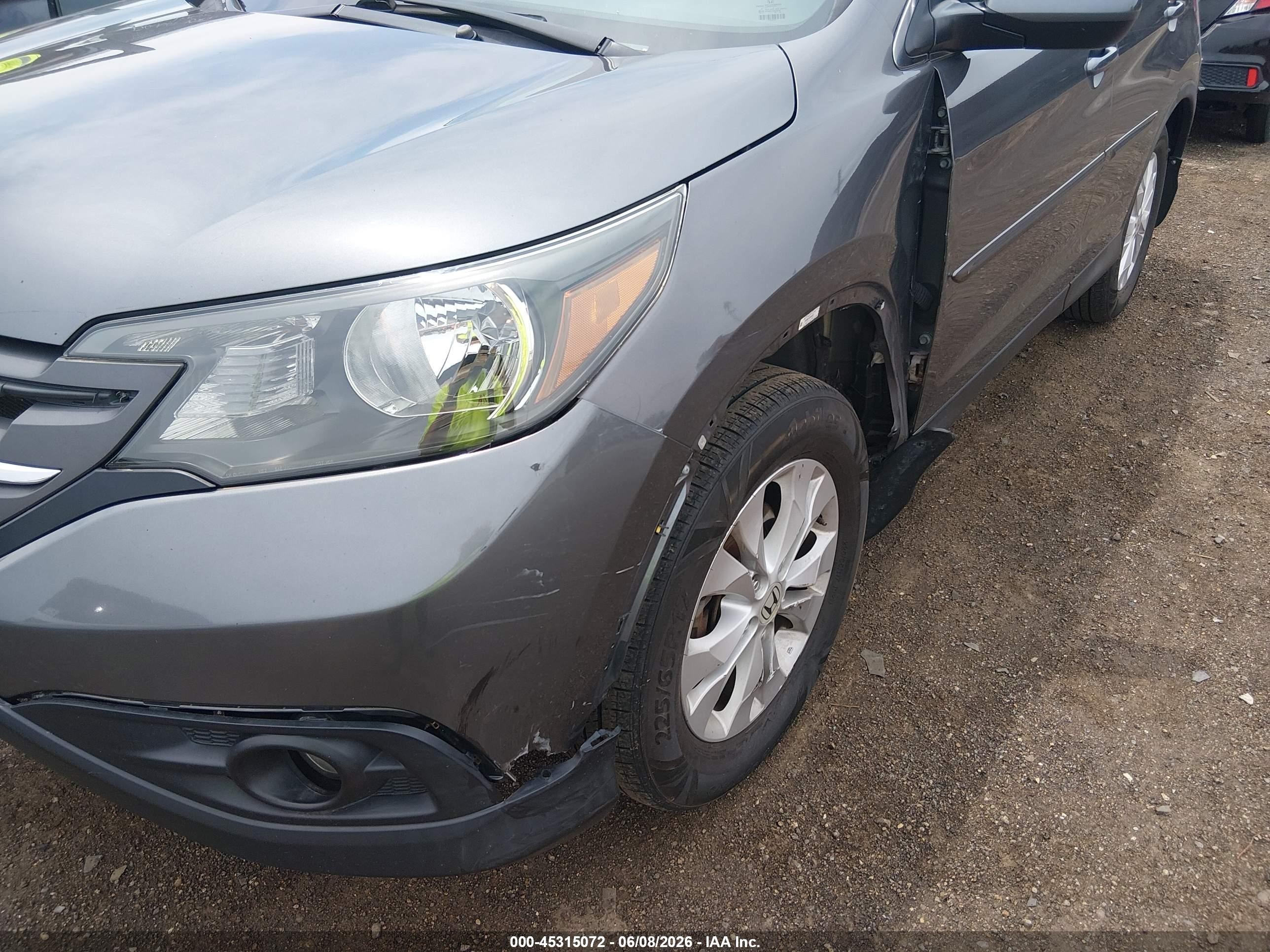 2014 Honda Cr-v Ex-l Gray vin: 2HKRM4H75EH645435