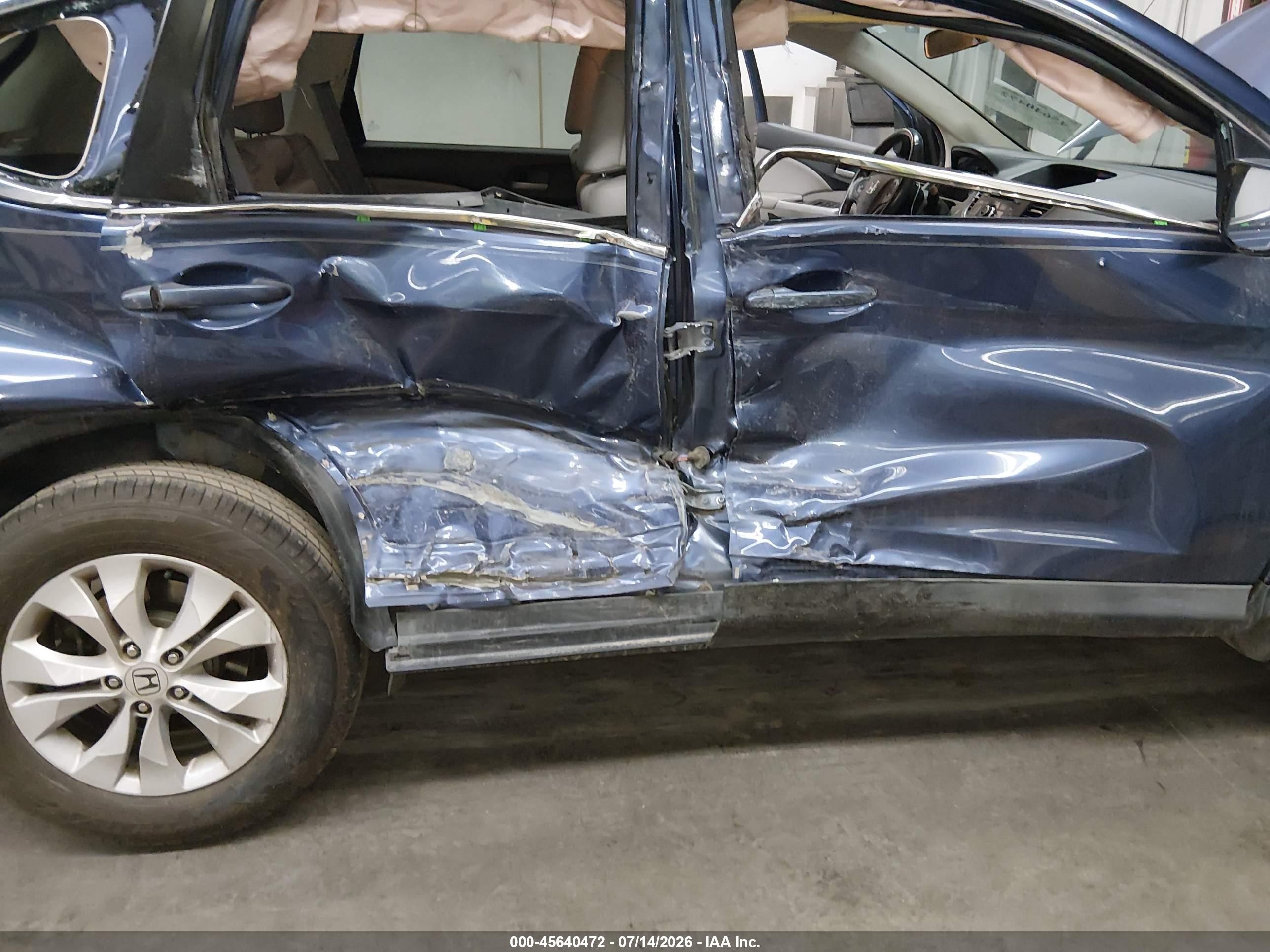 2014 Honda Cr-v Ex-l Blue vin: 2HKRM4H75EH667581