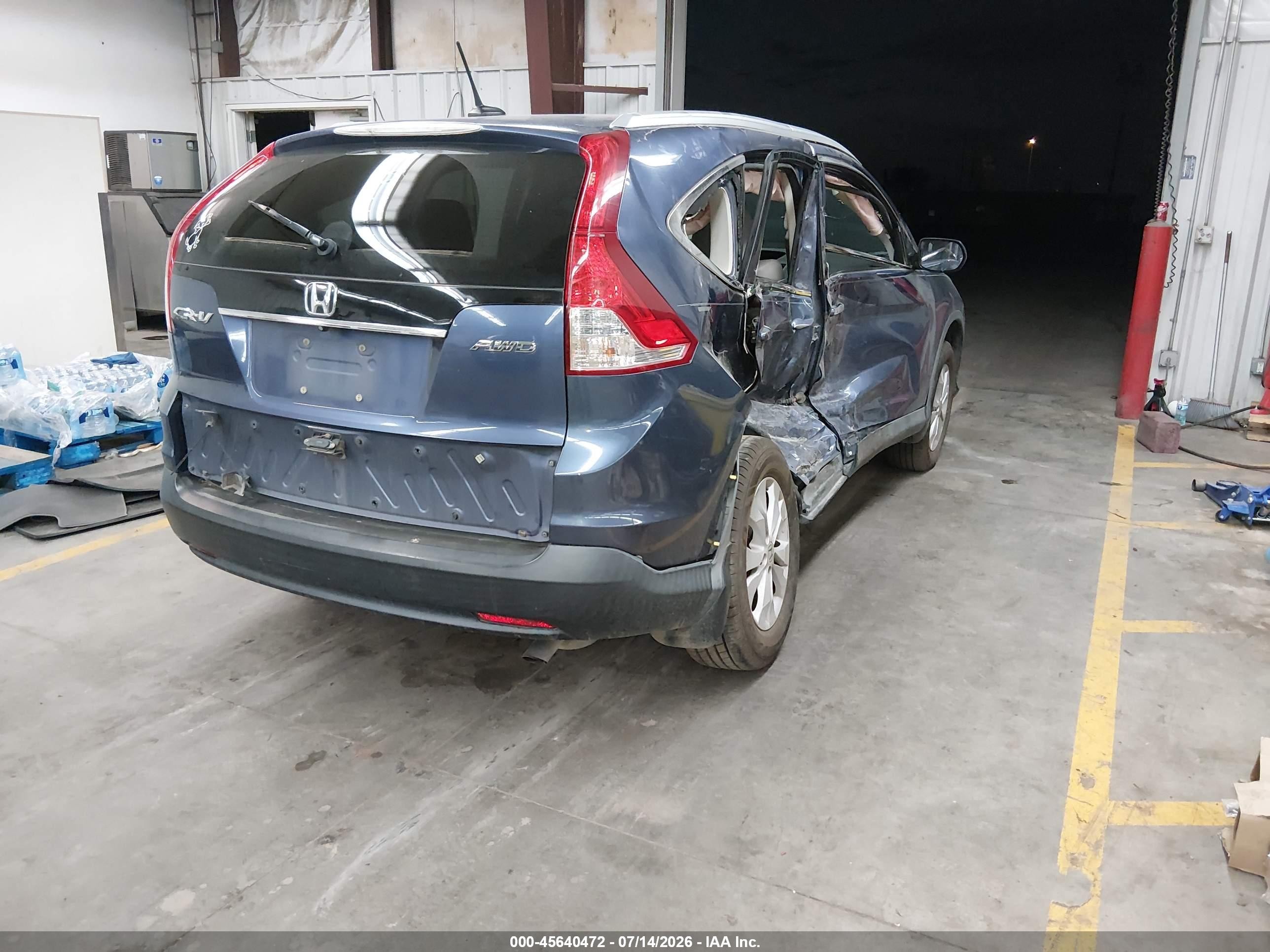 2014 Honda Cr-v Ex-l Blue vin: 2HKRM4H75EH667581