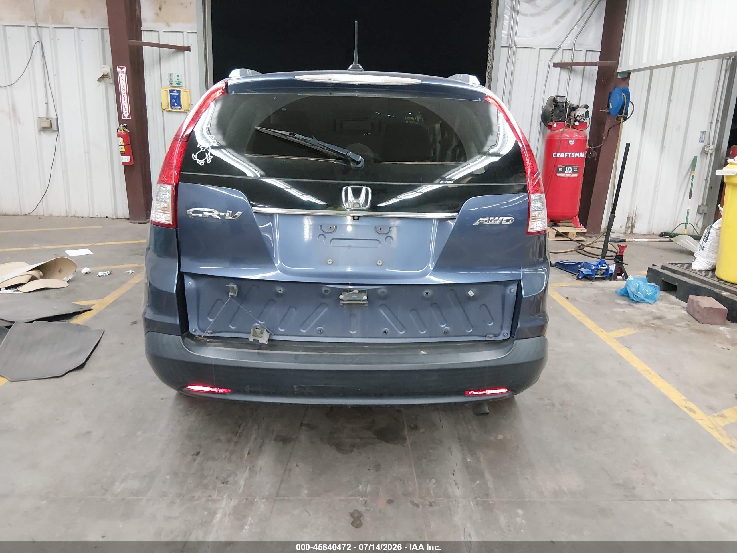 2014 Honda Cr-v Ex-l Blue vin: 2HKRM4H75EH667581