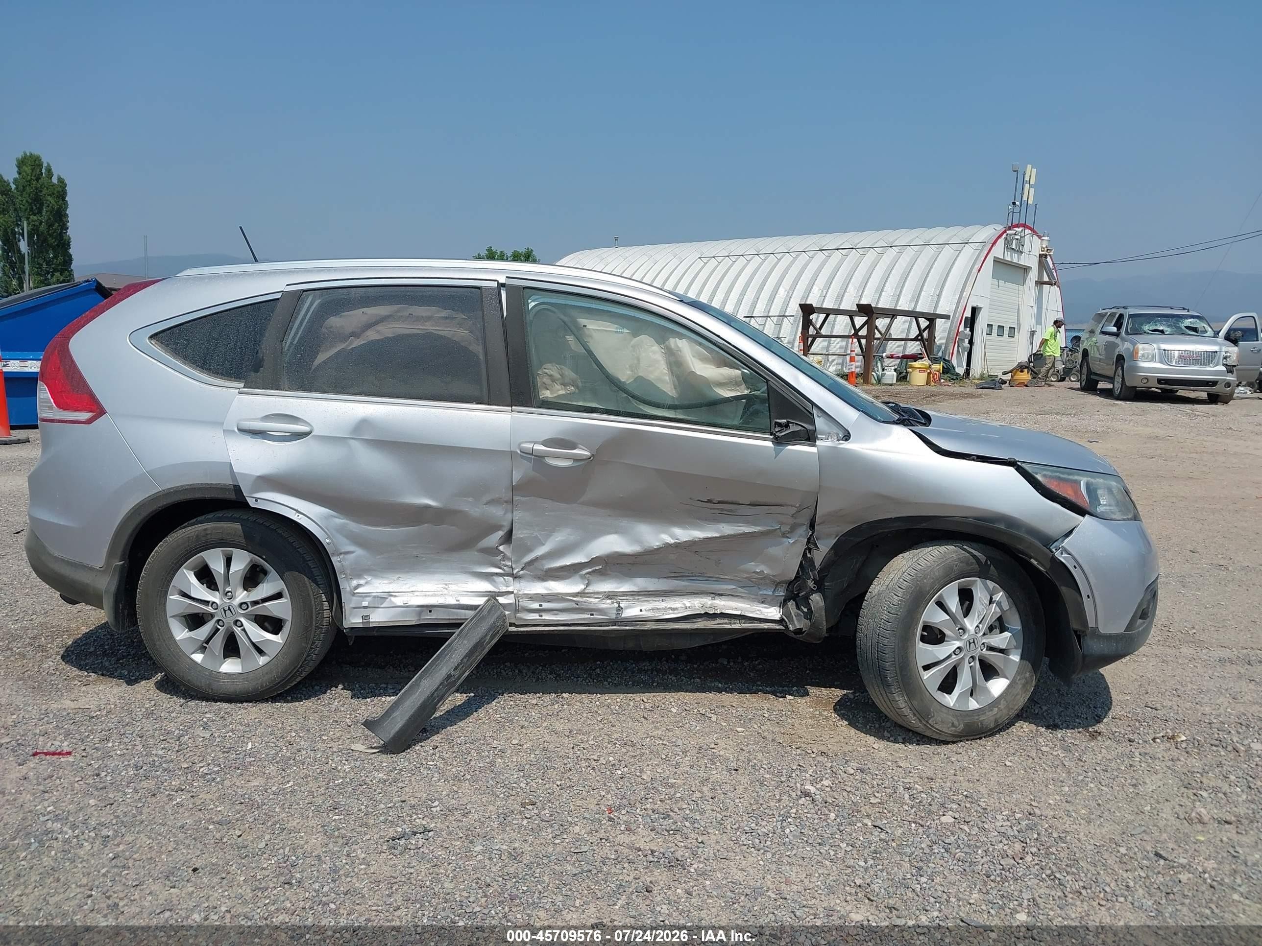 2014 Honda Cr-v Ex-l Silver vin: 2HKRM4H75EH679388