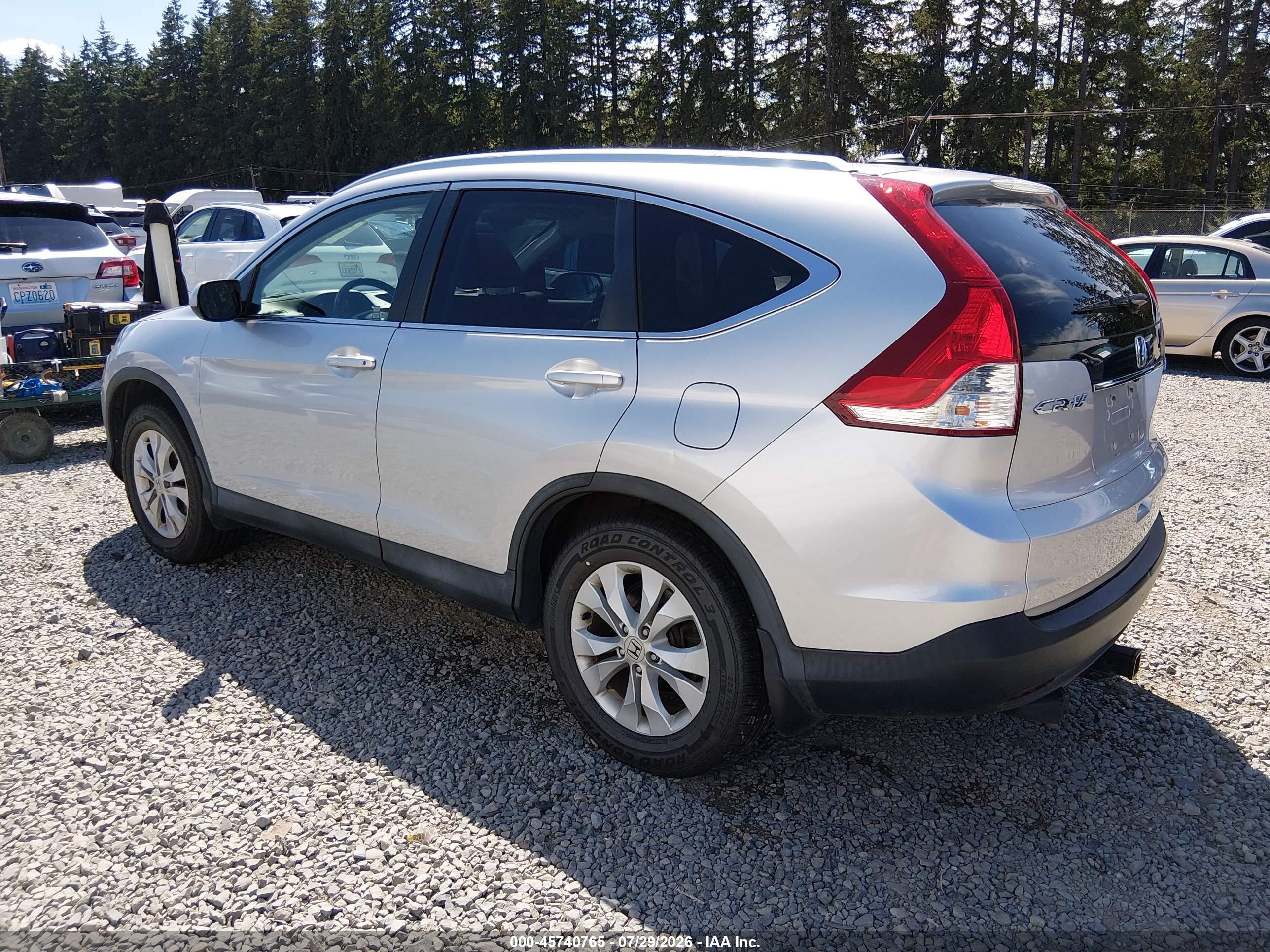 2014 Honda Cr-v Ex-l Silver vin: 2HKRM4H75EH693162
