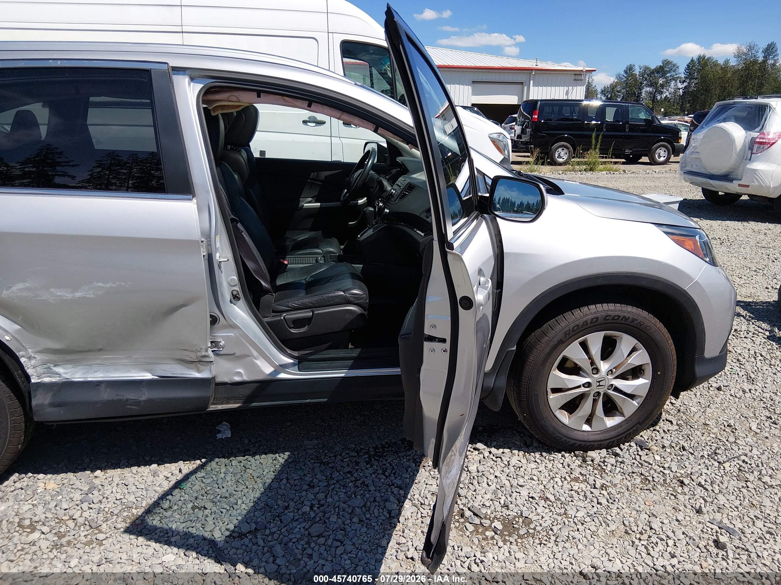 2014 Honda Cr-v Ex-l Silver vin: 2HKRM4H75EH693162