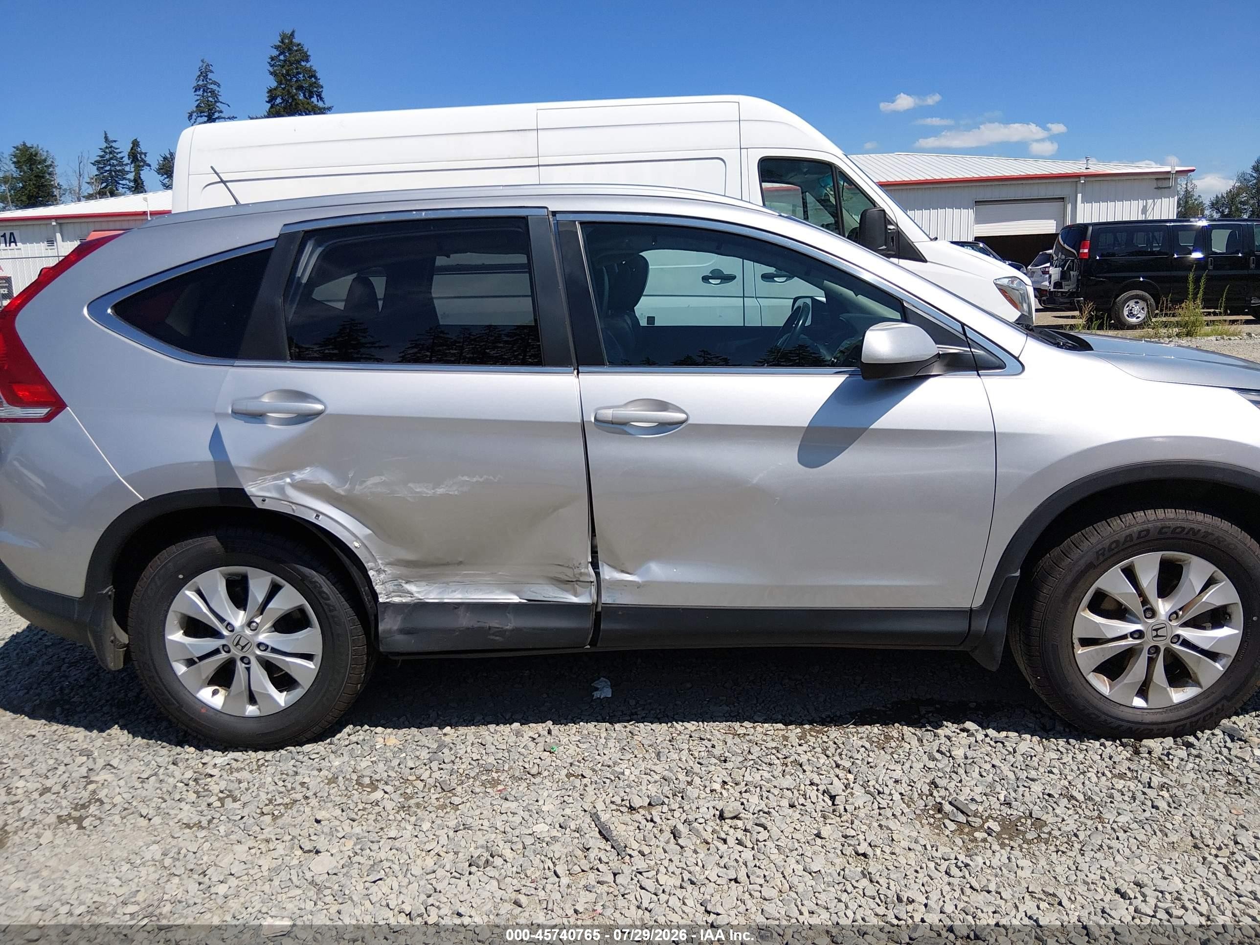 2014 Honda Cr-v Ex-l Silver vin: 2HKRM4H75EH693162