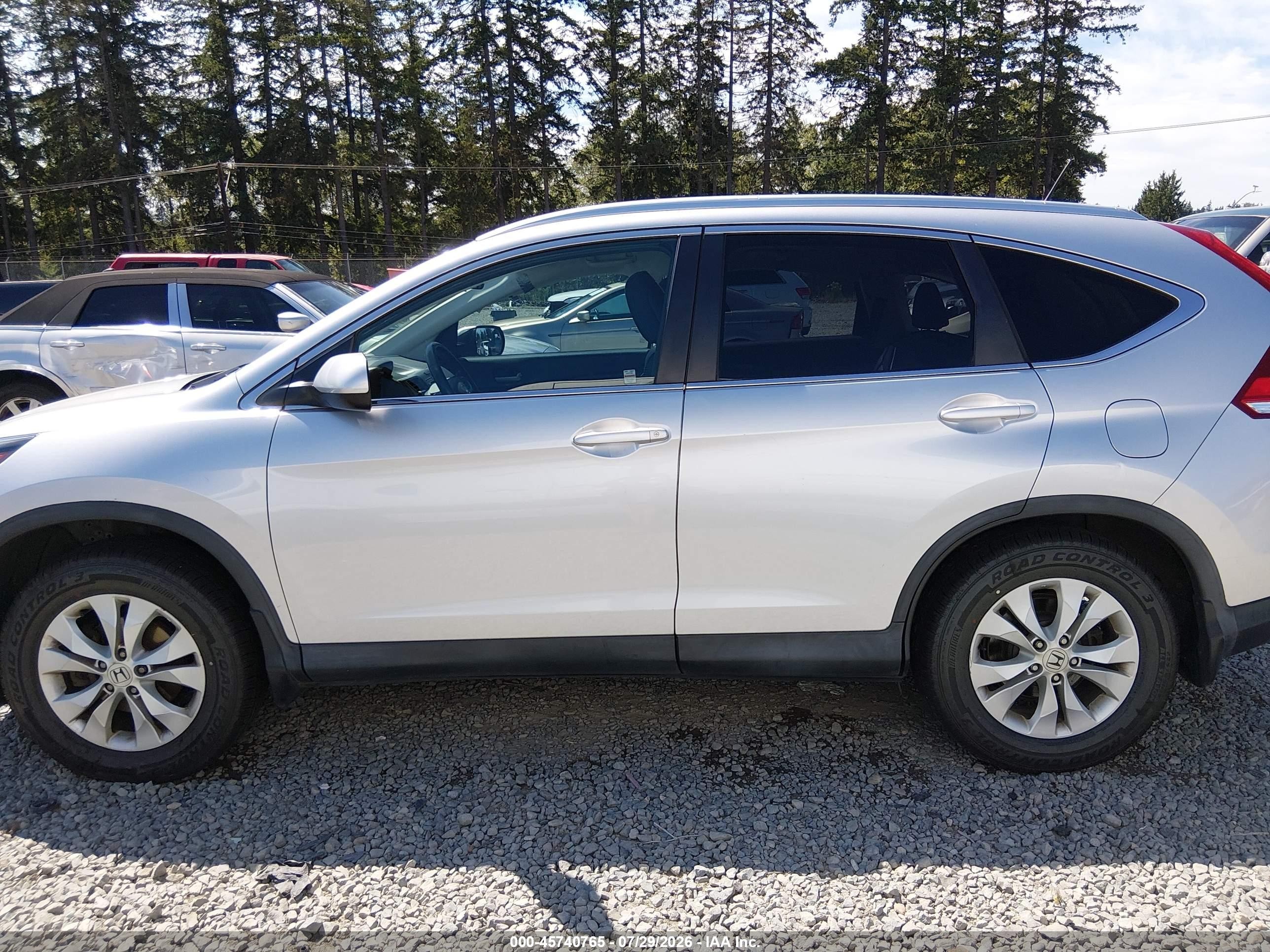 2014 Honda Cr-v Ex-l Silver vin: 2HKRM4H75EH693162
