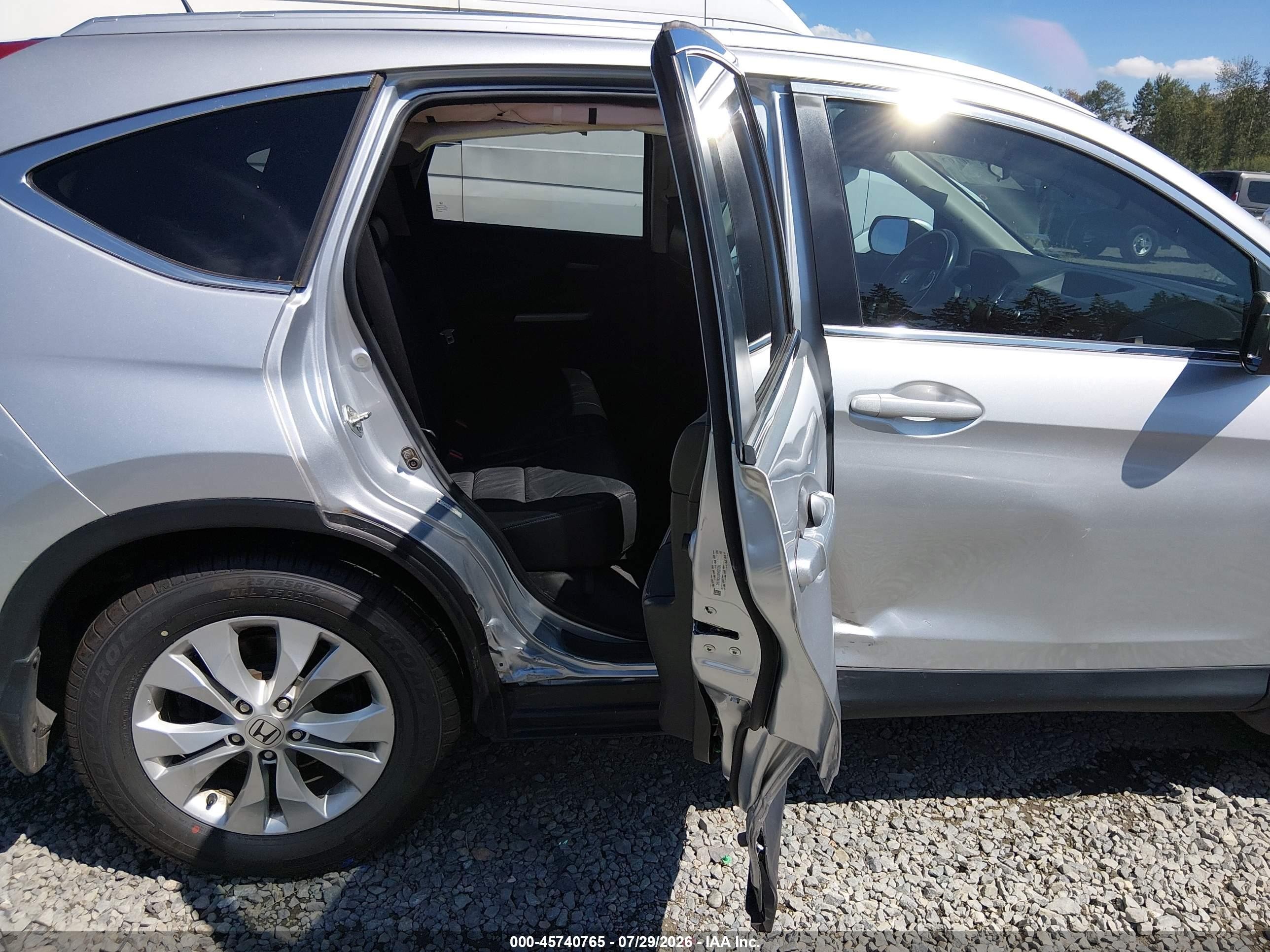 2014 Honda Cr-v Ex-l Silver vin: 2HKRM4H75EH693162