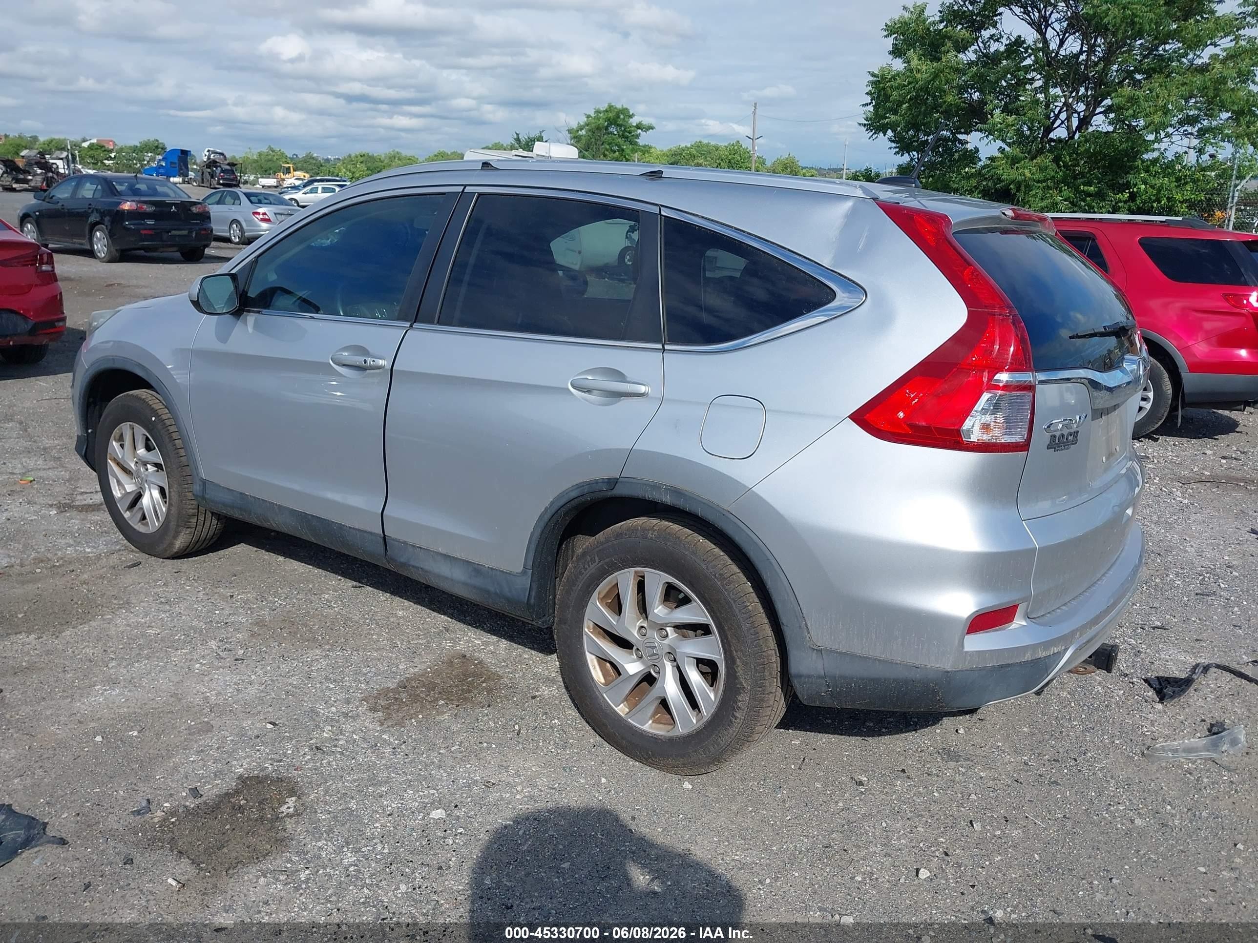 2015 Honda Cr-v Ex-l Silver vin: 2HKRM4H75FH604191