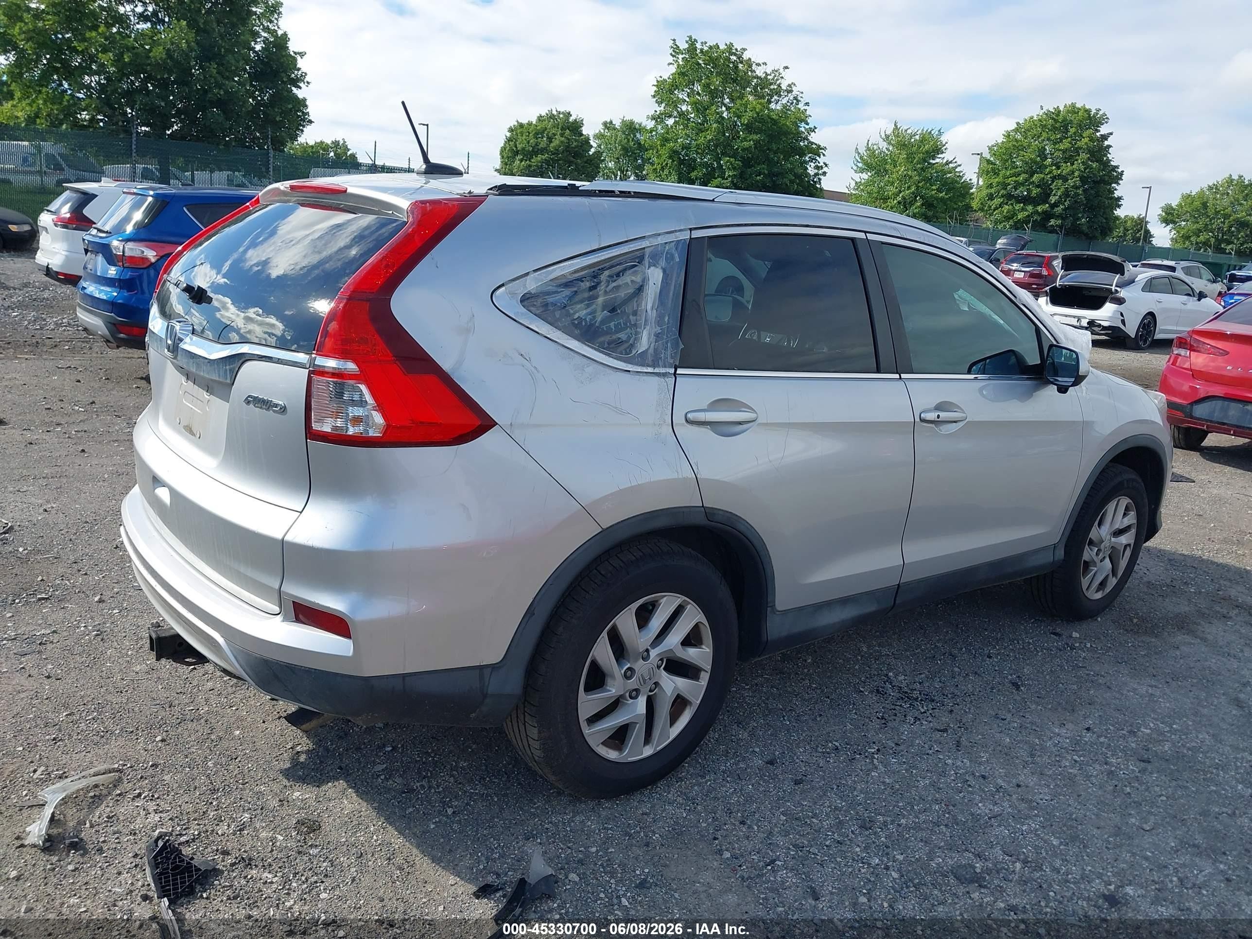 2015 Honda Cr-v Ex-l Silver vin: 2HKRM4H75FH604191