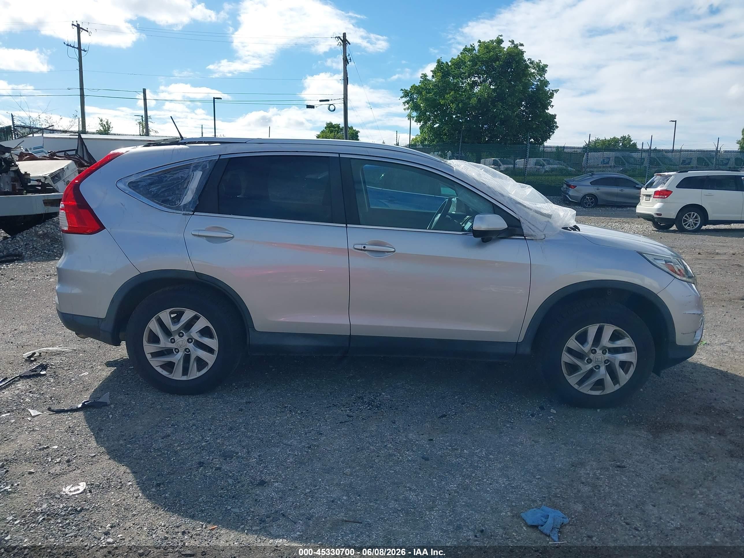 2015 Honda Cr-v Ex-l Silver vin: 2HKRM4H75FH604191