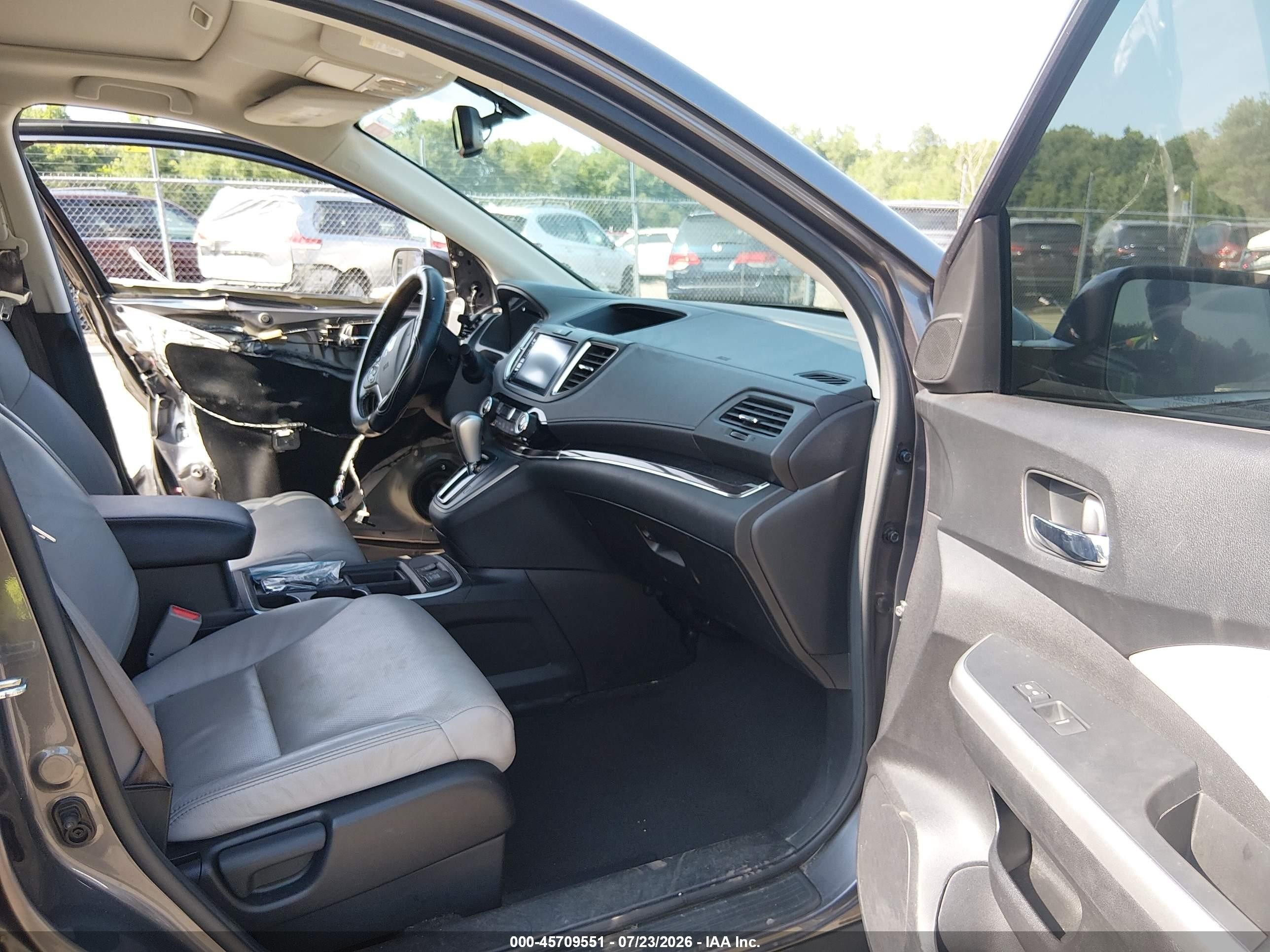 2015 Honda Cr-v Ex-l Gray vin: 2HKRM4H75FH634923