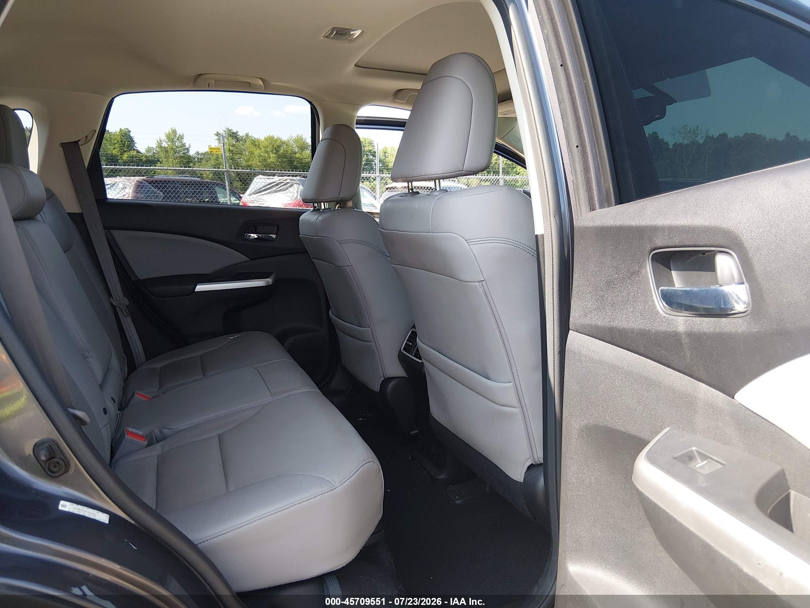 2015 Honda Cr-v Ex-l Gray vin: 2HKRM4H75FH634923