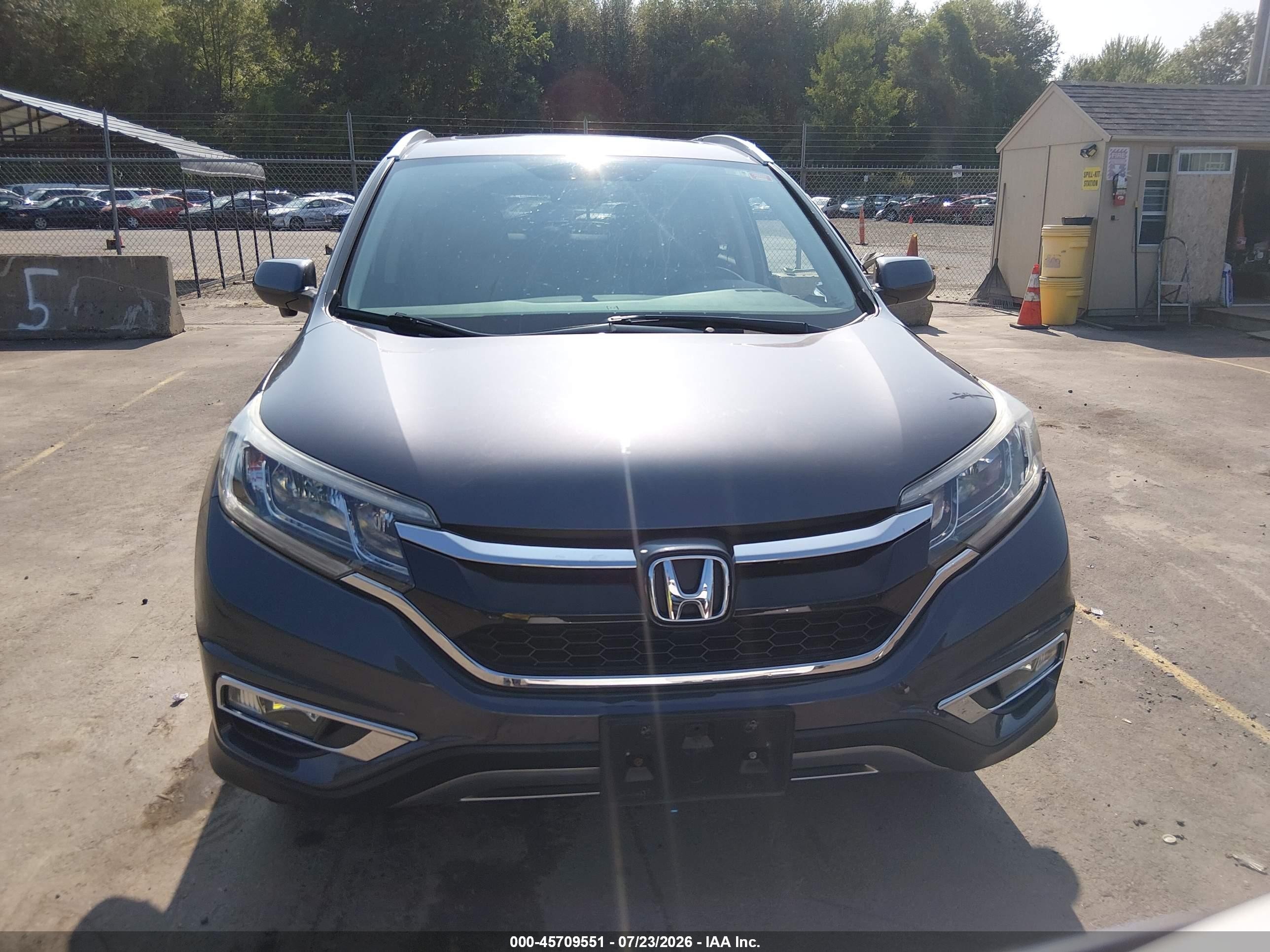 2015 Honda Cr-v Ex-l Gray vin: 2HKRM4H75FH634923