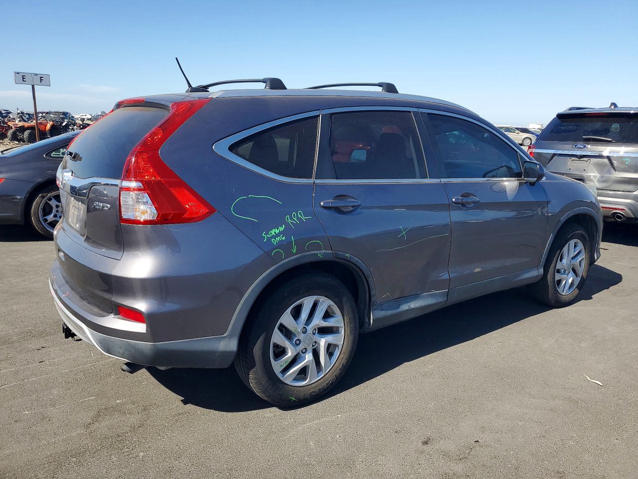 2015 Honda Cr-v Exl Gray vin: 2HKRM4H75FH650605