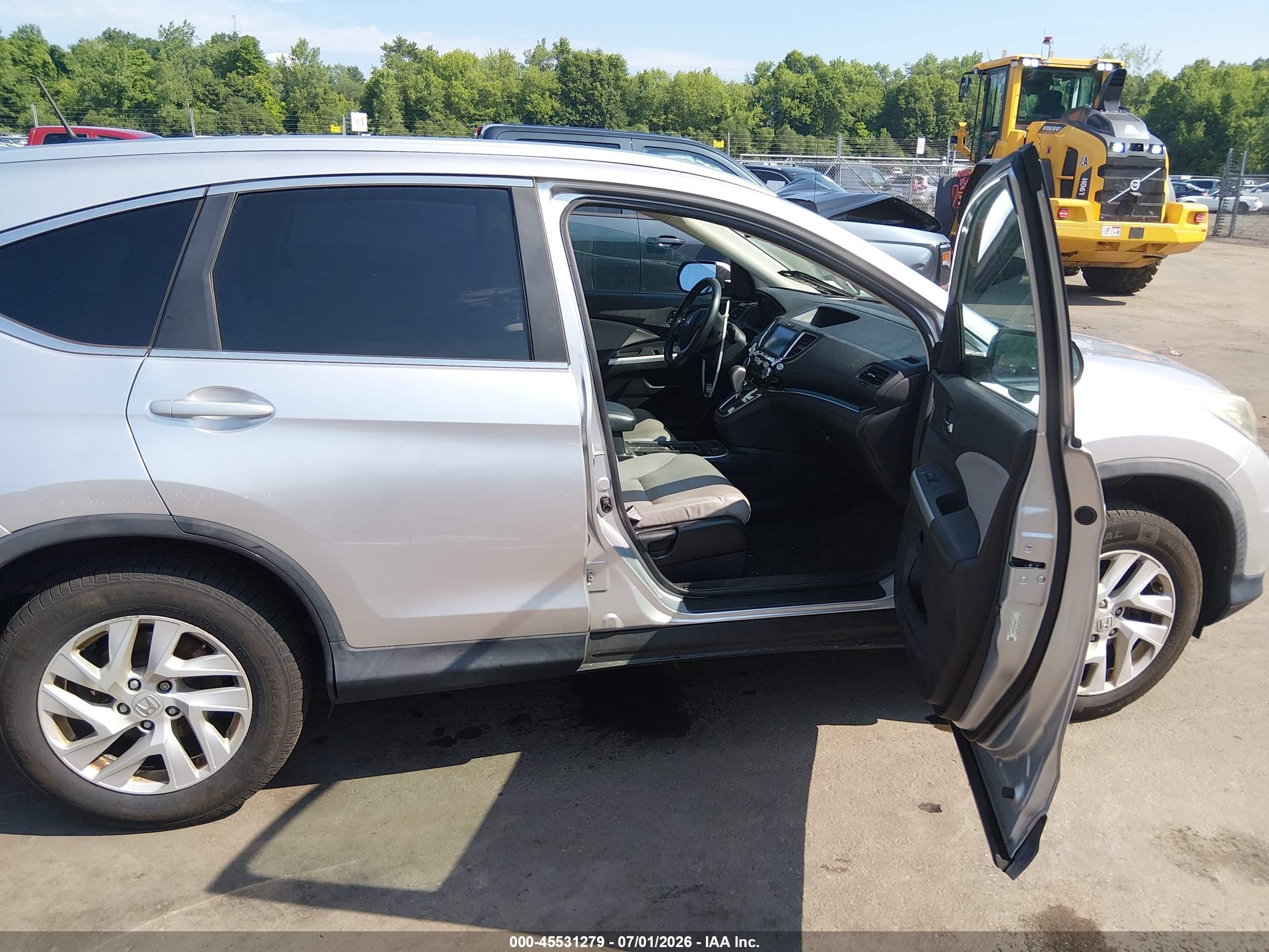 2015 Honda Cr-v Ex-l Silver vin: 2HKRM4H75FH658896