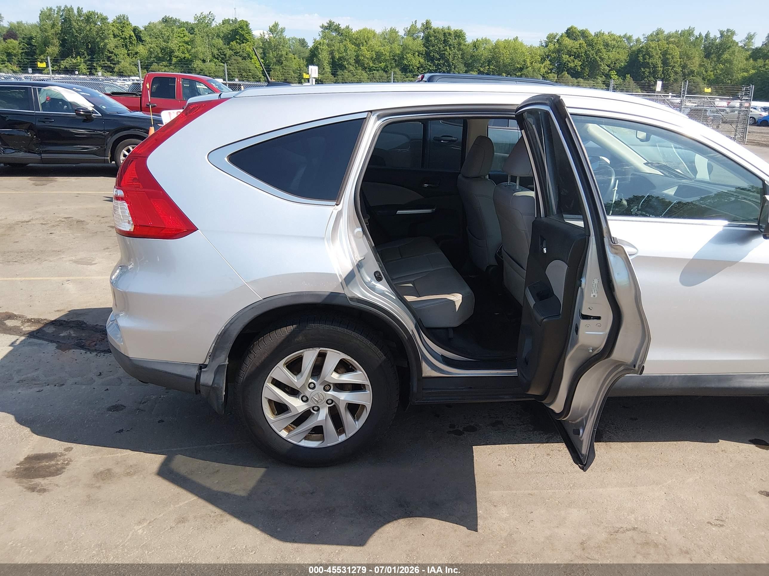 2015 Honda Cr-v Ex-l Silver vin: 2HKRM4H75FH658896