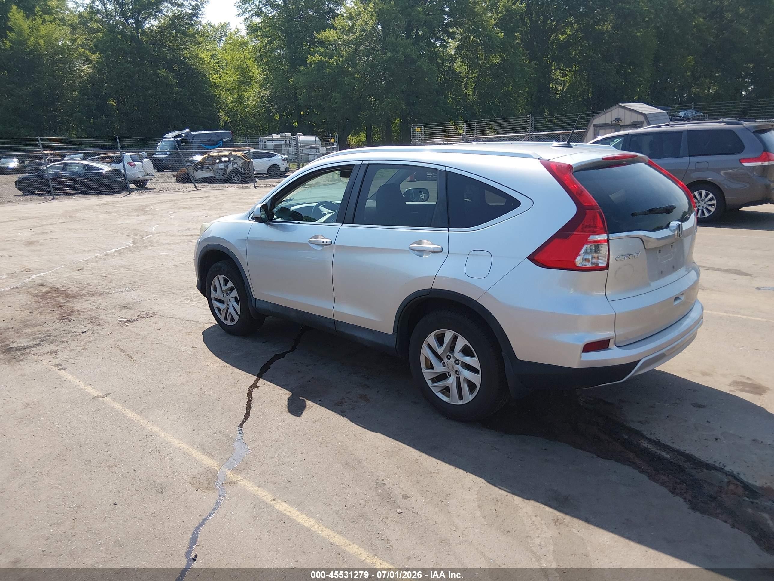 2015 Honda Cr-v Ex-l Silver vin: 2HKRM4H75FH658896