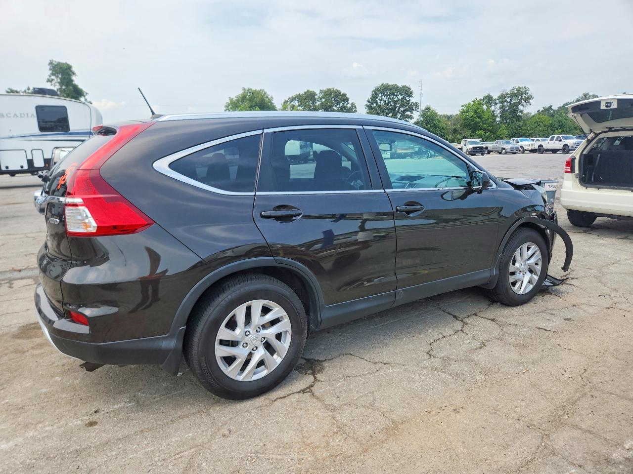 2015 Honda Cr-v Exl Gray vin: 2HKRM4H75FH667663