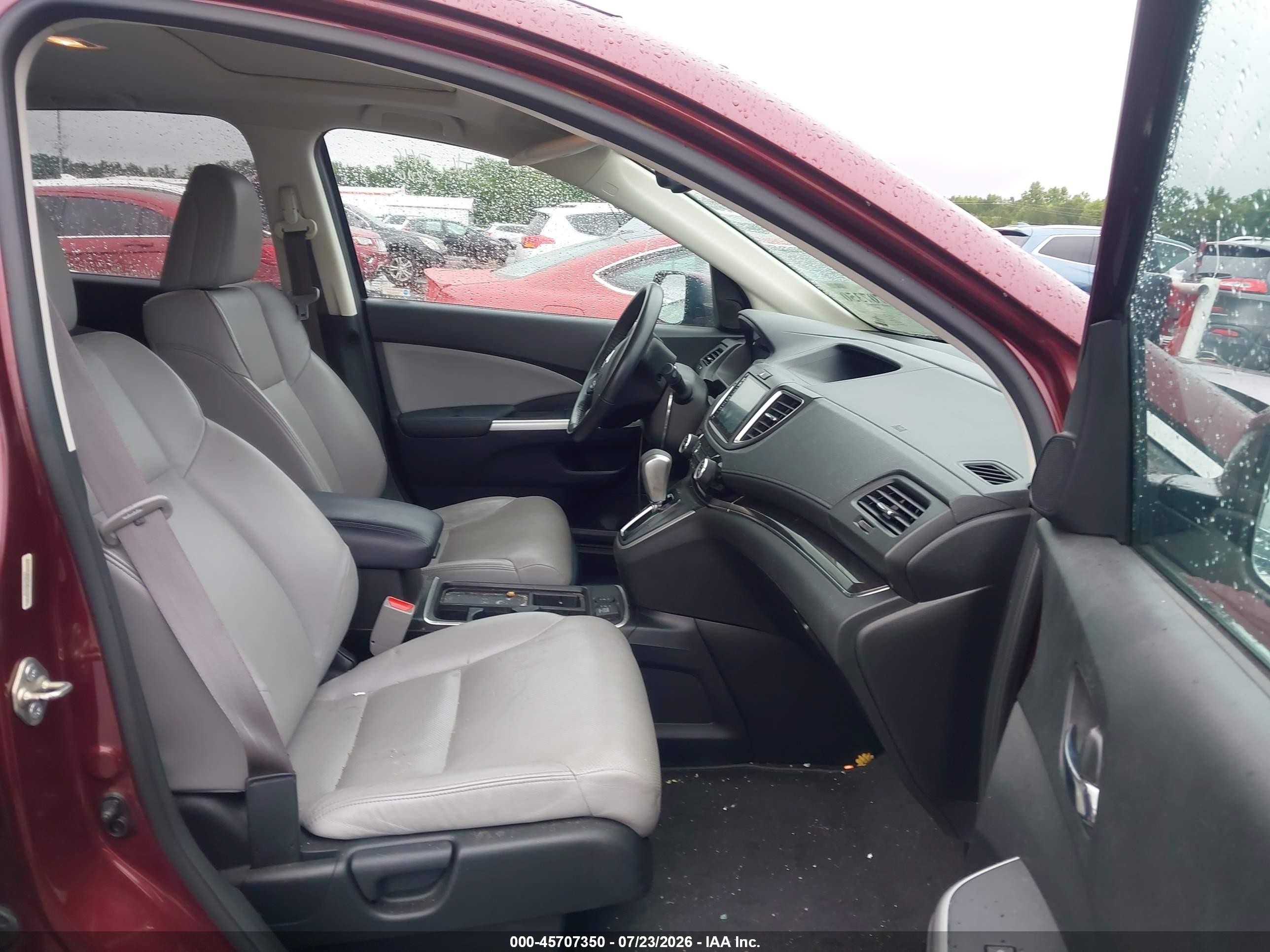 2015 Honda Cr-v Ex-l Burgundy vin: 2HKRM4H75FH681465