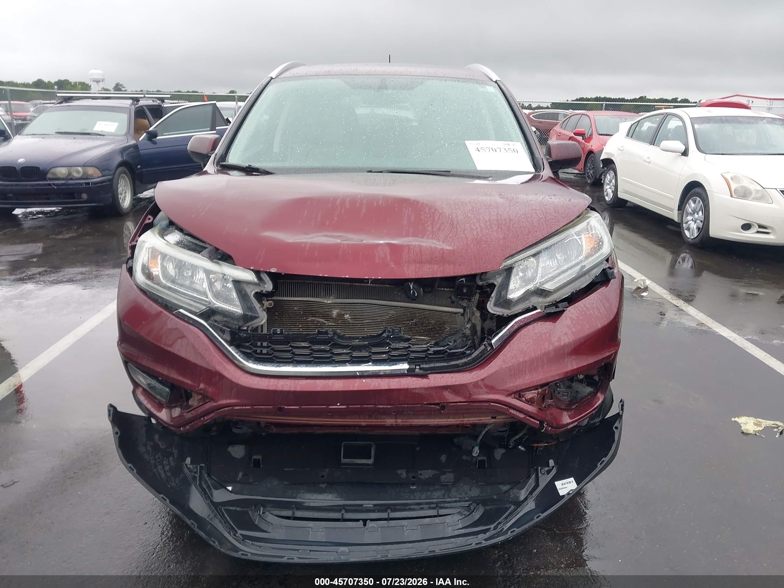 2015 Honda Cr-v Ex-l Burgundy vin: 2HKRM4H75FH681465