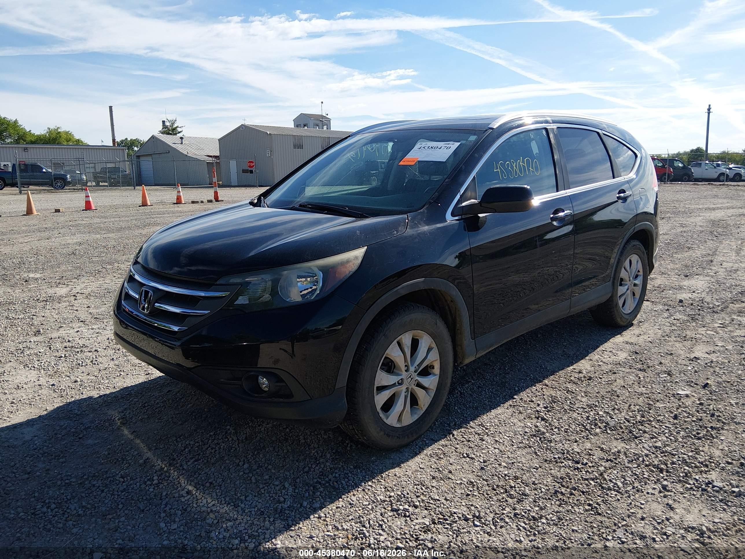 2012 Honda Cr-v Ex-l Black vin: 2HKRM4H76CH600596