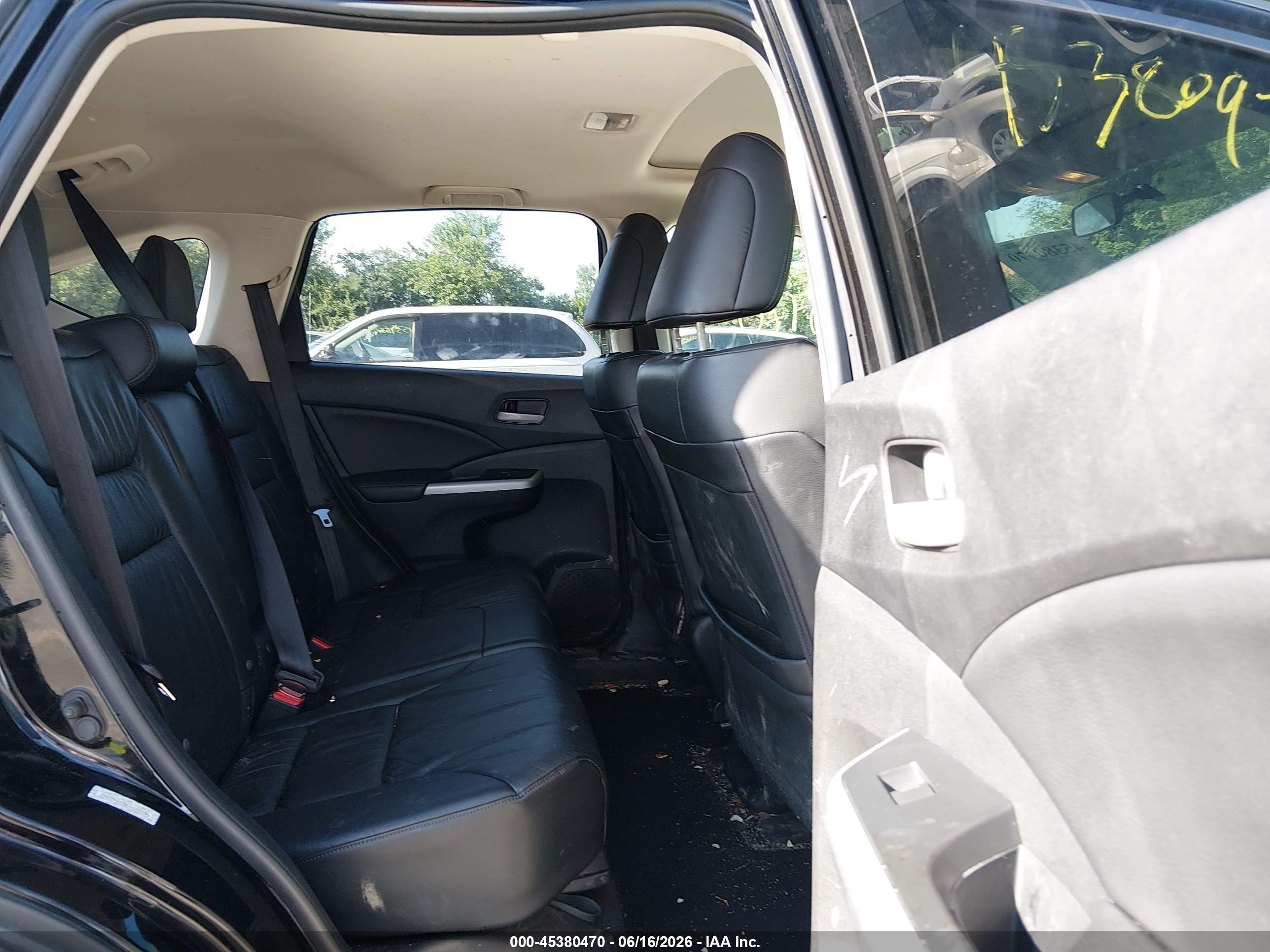 2012 Honda Cr-v Ex-l Black vin: 2HKRM4H76CH600596
