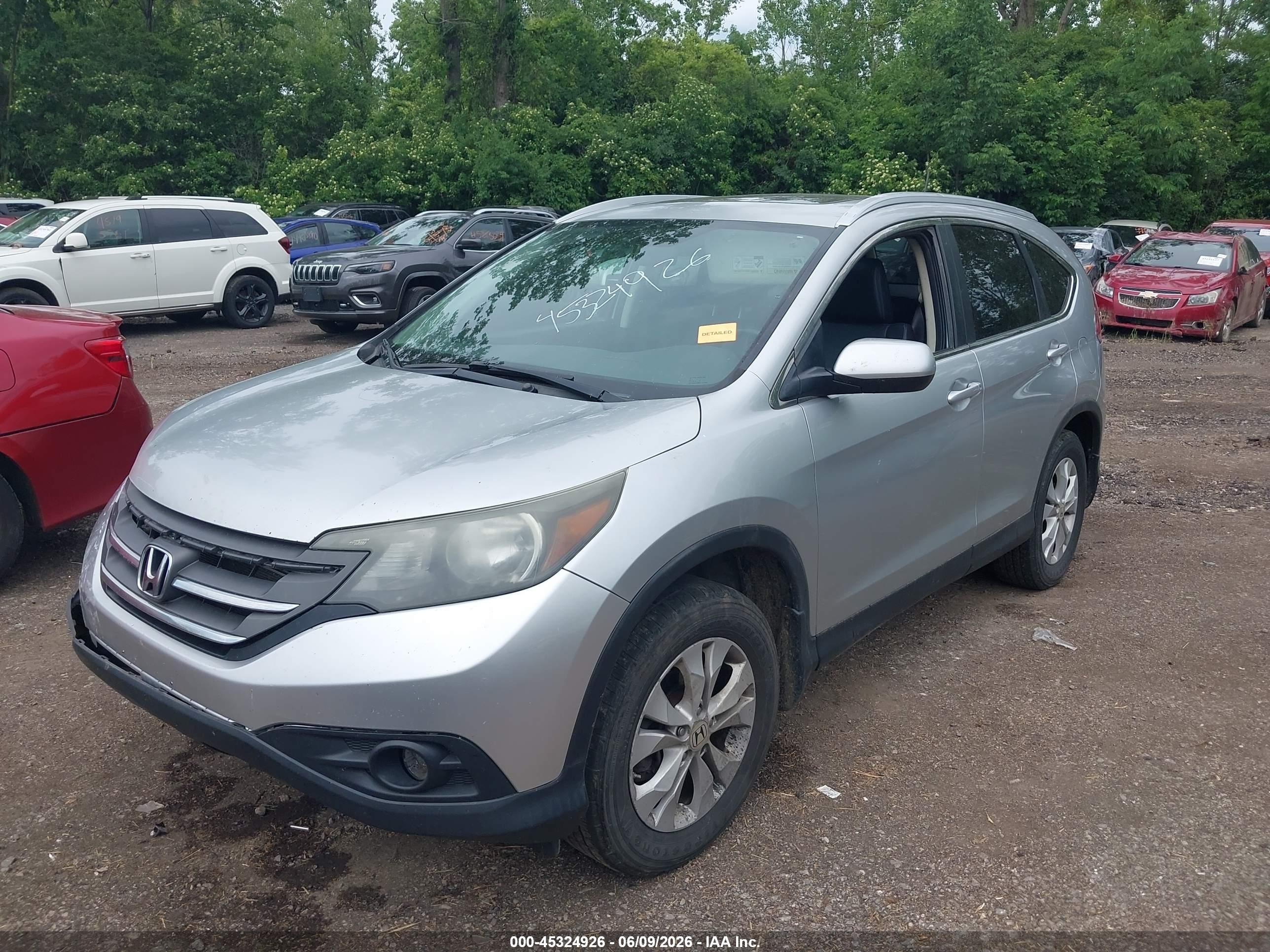 2012 Honda Cr-v Ex-l Silver vin: 2HKRM4H76CH605880