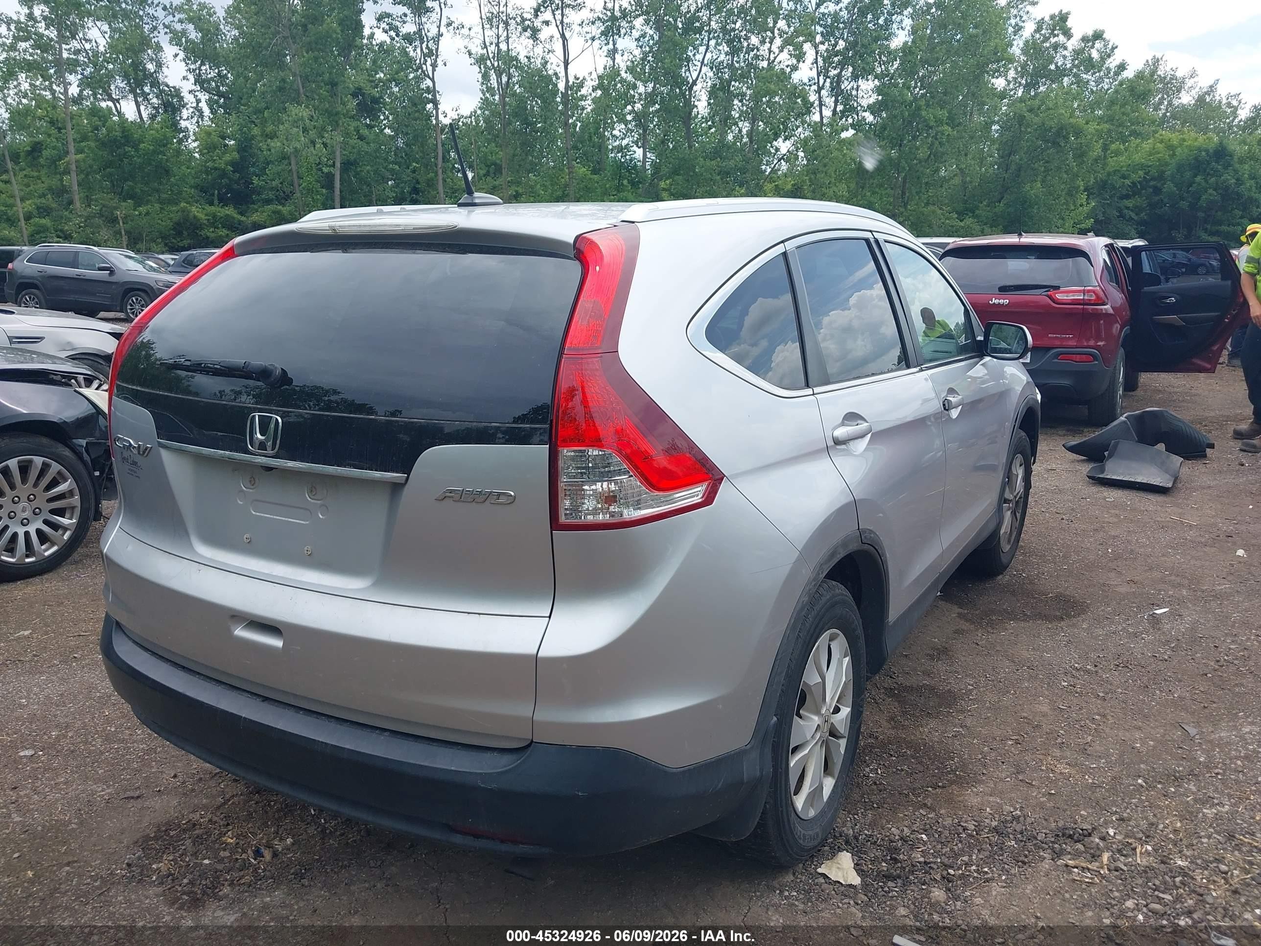 2012 Honda Cr-v Ex-l Silver vin: 2HKRM4H76CH605880