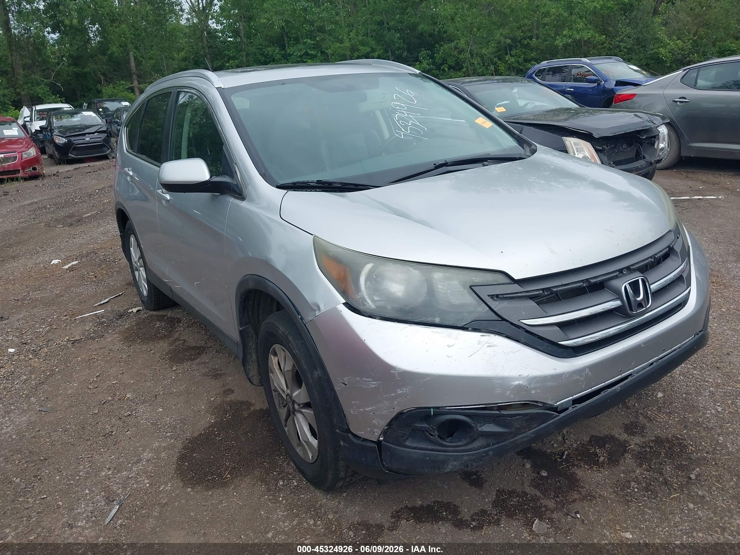 2012 Honda Cr-v Ex-l Silver vin: 2HKRM4H76CH605880
