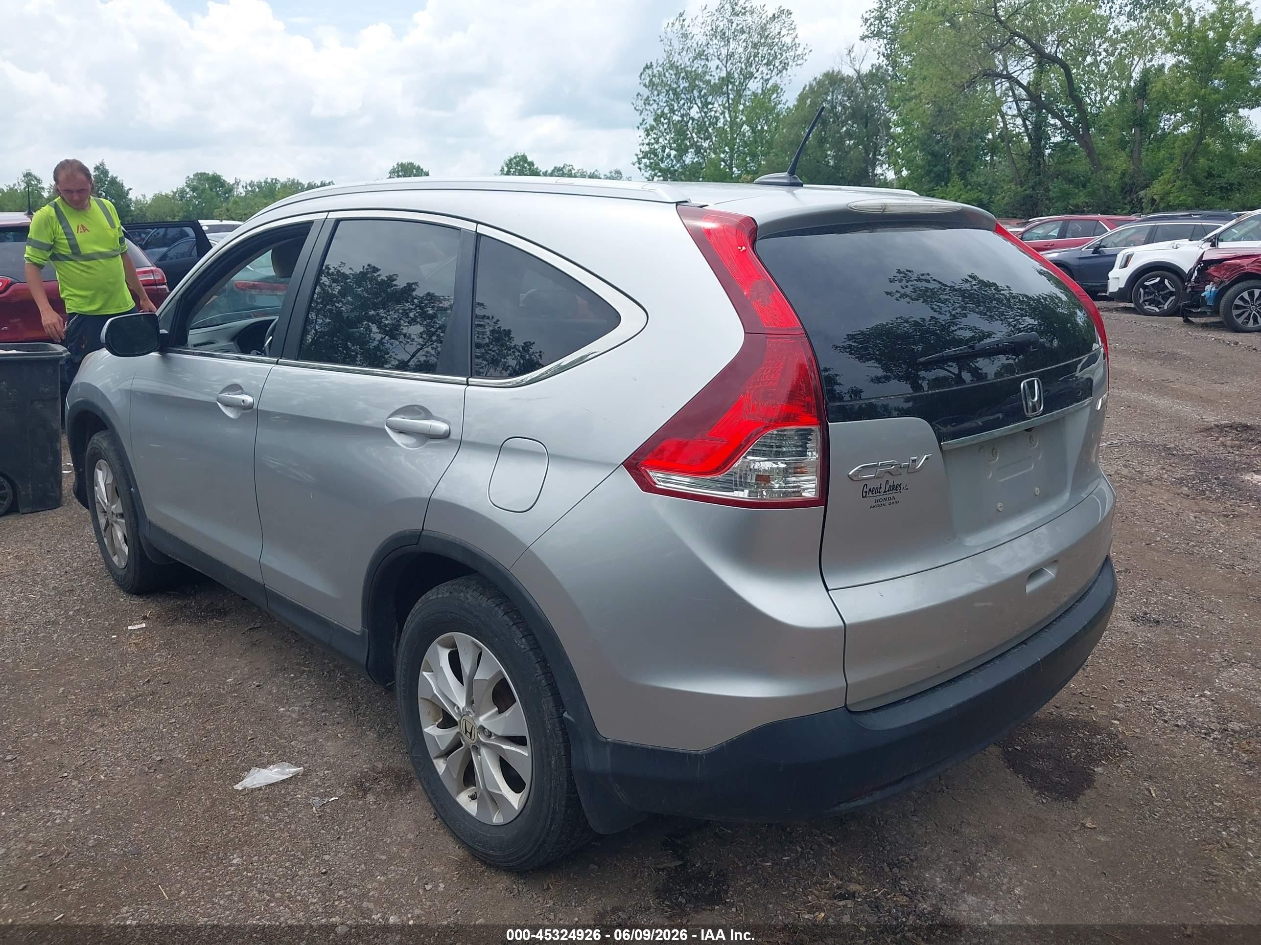 2012 Honda Cr-v Ex-l Silver vin: 2HKRM4H76CH605880