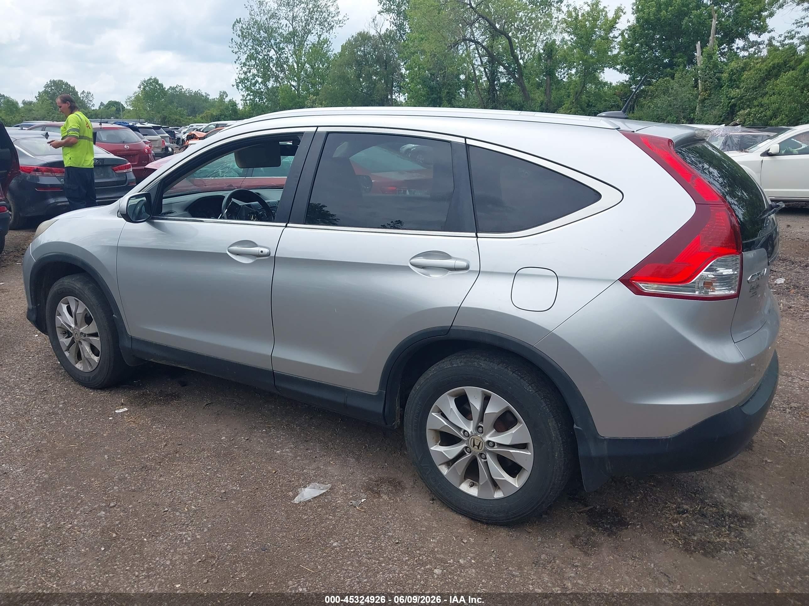 2012 Honda Cr-v Ex-l Silver vin: 2HKRM4H76CH605880