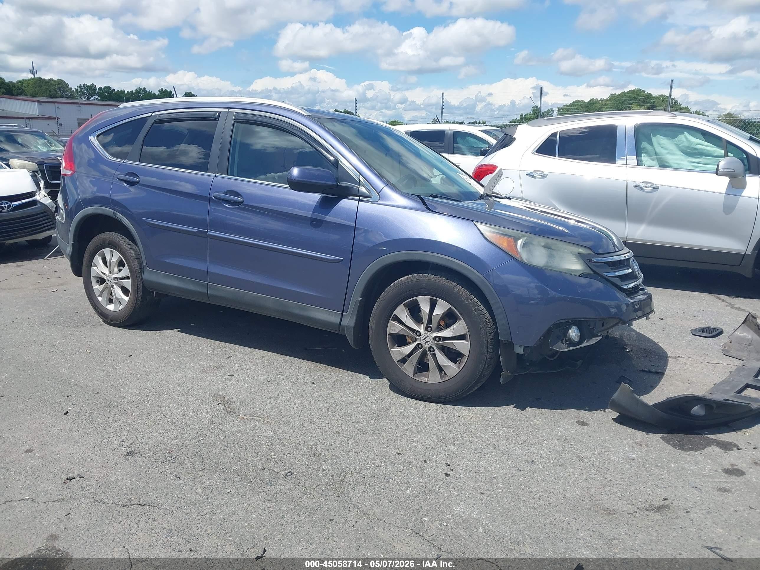 2013 Honda Cr-v Ex-l Blue vin: 2HKRM4H76DH608165