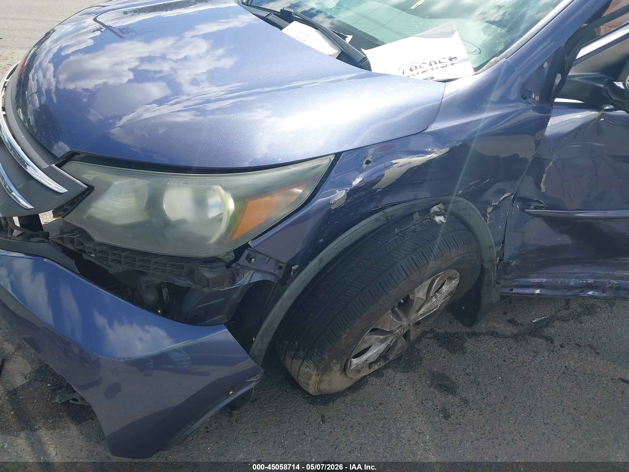 2013 Honda Cr-v Ex-l Blue vin: 2HKRM4H76DH608165