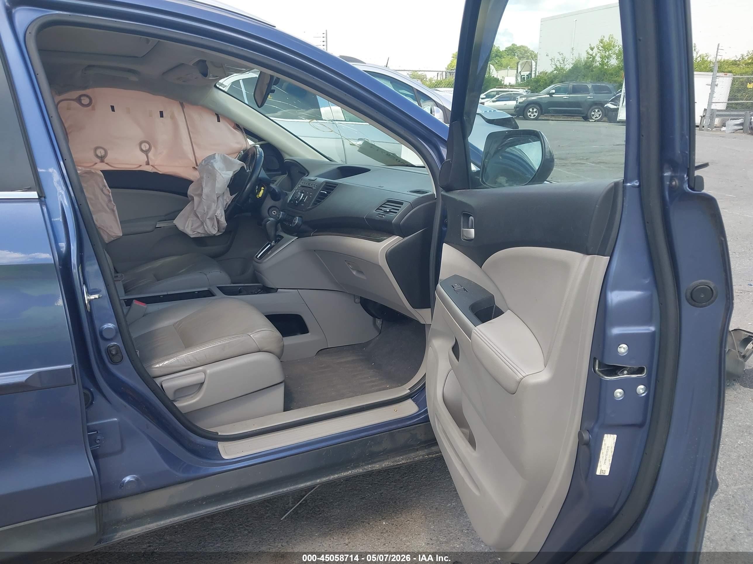 2013 Honda Cr-v Ex-l Blue vin: 2HKRM4H76DH608165