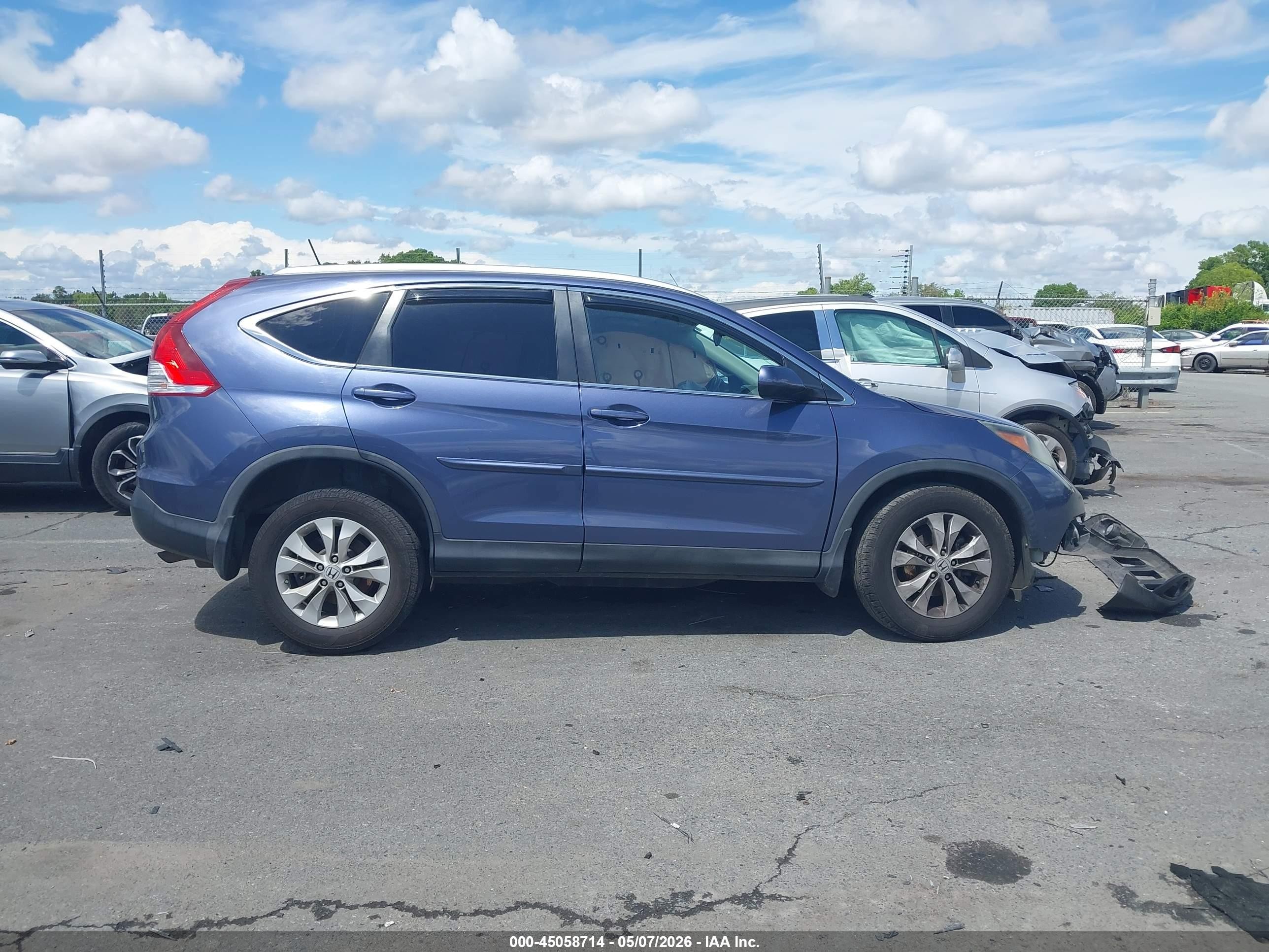 2013 Honda Cr-v Ex-l Blue vin: 2HKRM4H76DH608165