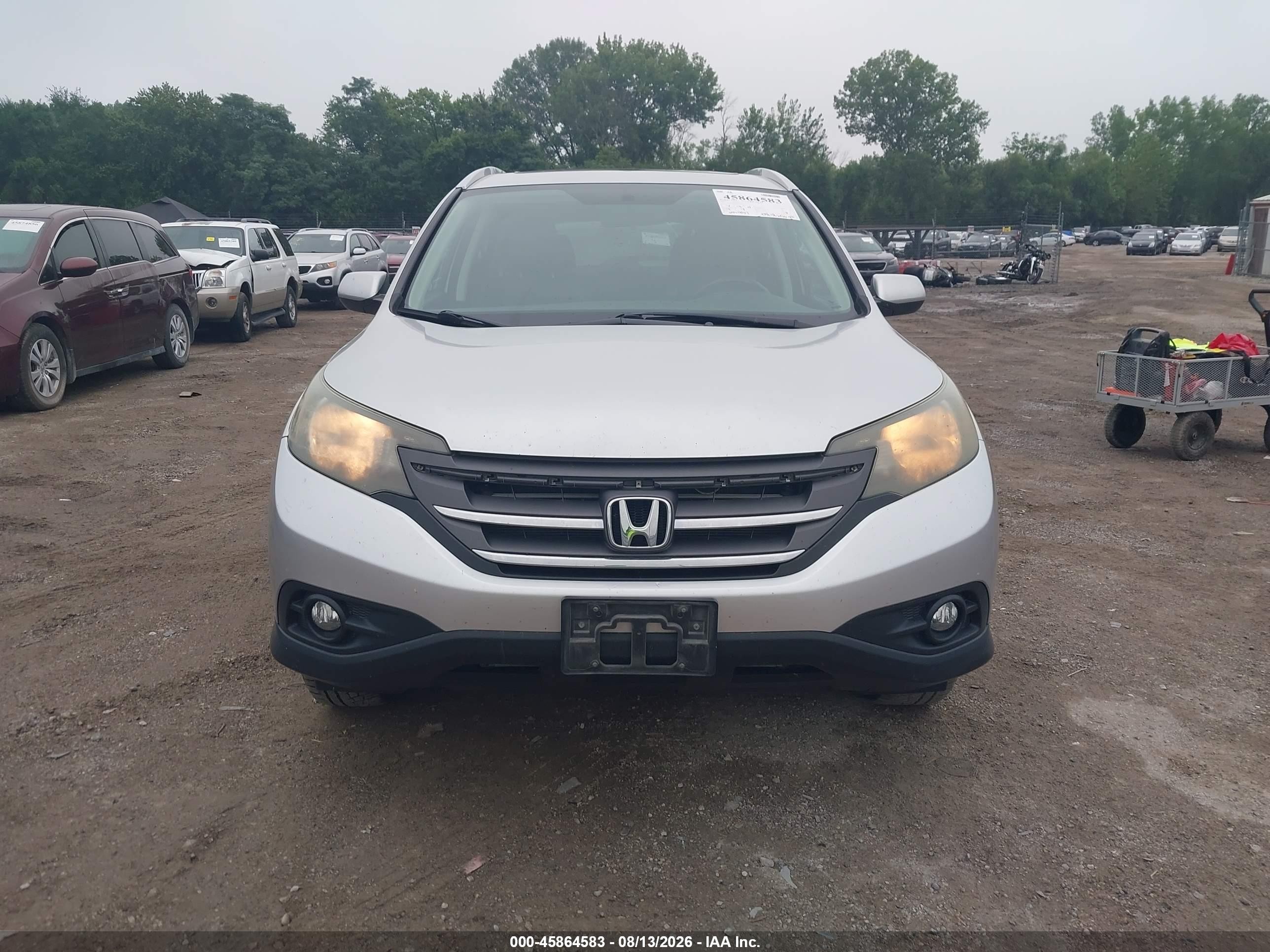 2013 Honda Cr-v Ex-l Silver vin: 2HKRM4H76DH611017