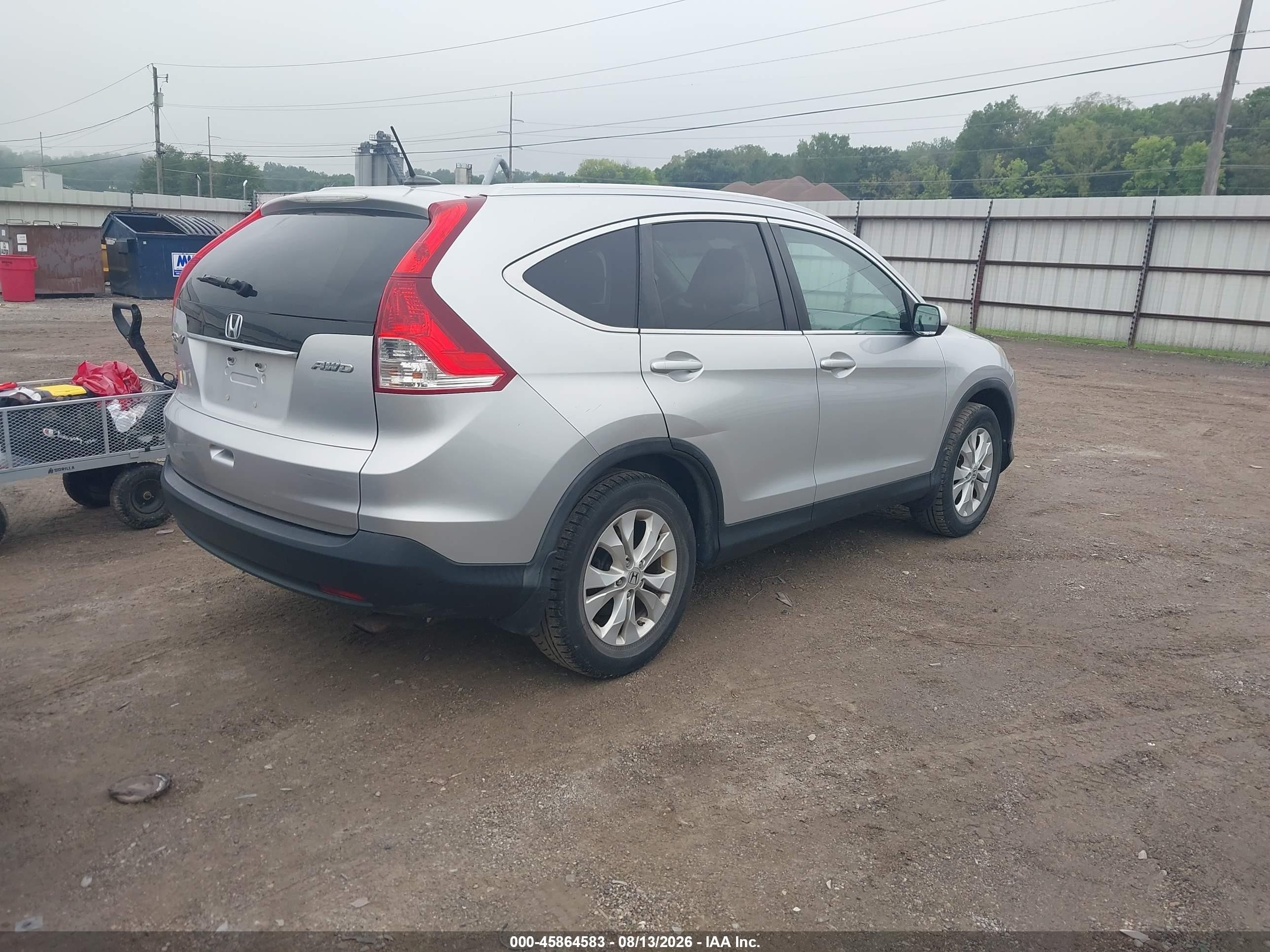 2013 Honda Cr-v Ex-l Silver vin: 2HKRM4H76DH611017