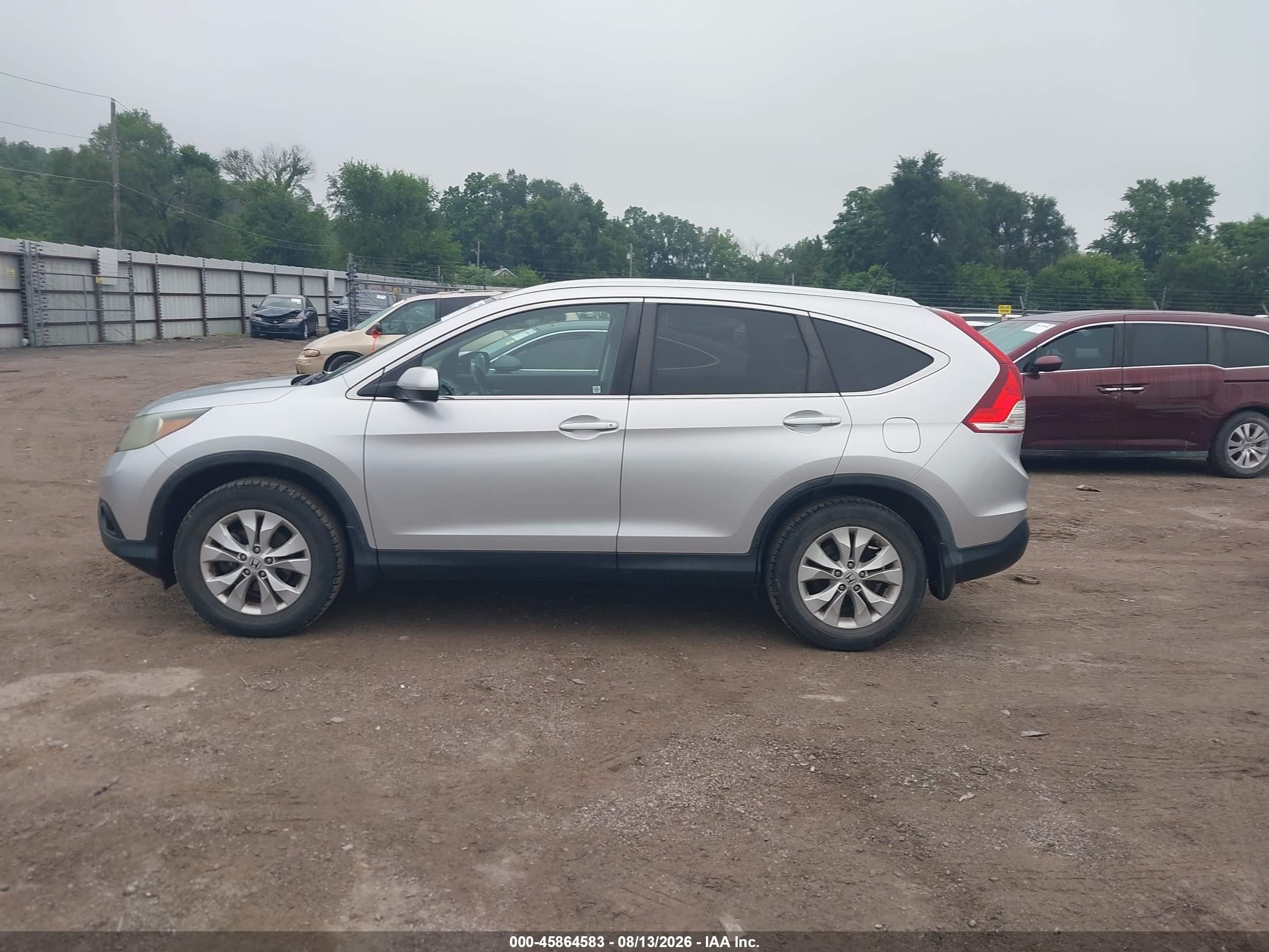 2013 Honda Cr-v Ex-l Silver vin: 2HKRM4H76DH611017