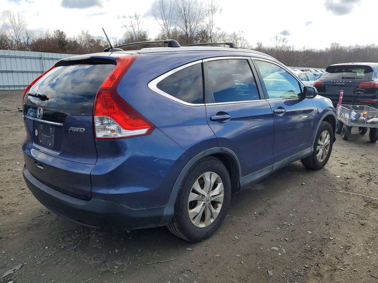 2013 Honda Cr-v Exl Blue vin: 2HKRM4H76DH648407