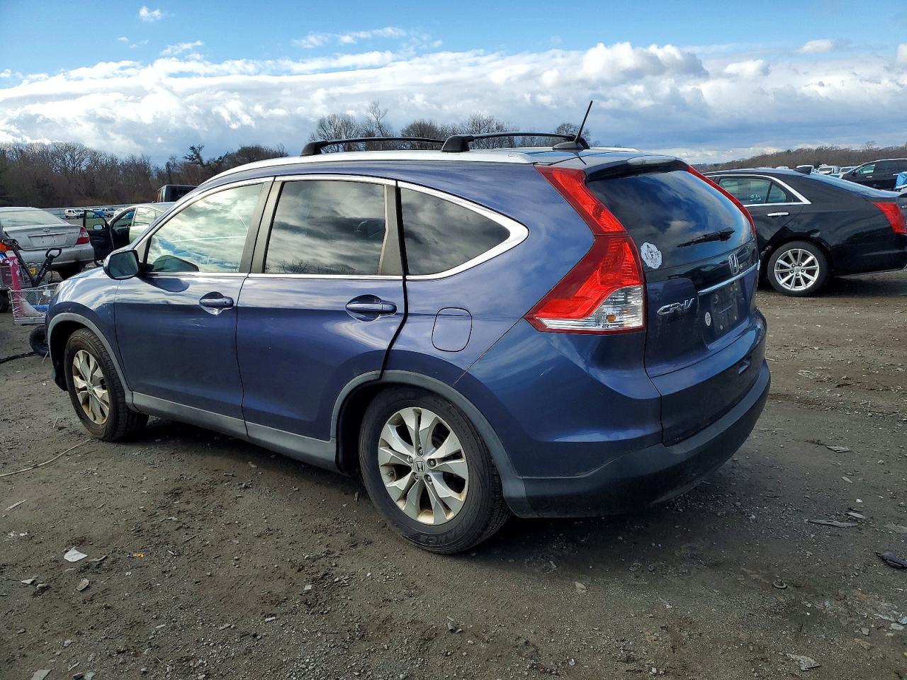 2013 Honda Cr-v Exl Blue vin: 2HKRM4H76DH648407