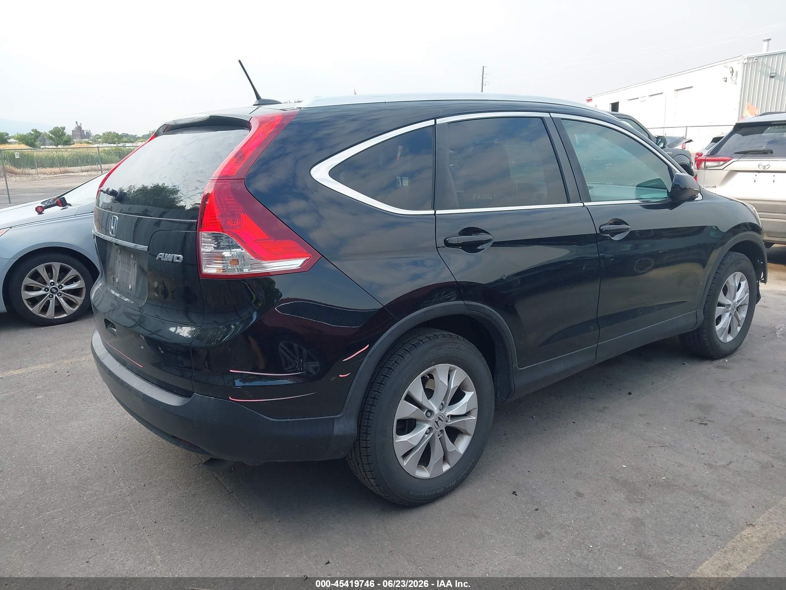 2013 Honda Cr-v Ex-l Black vin: 2HKRM4H76DH653526