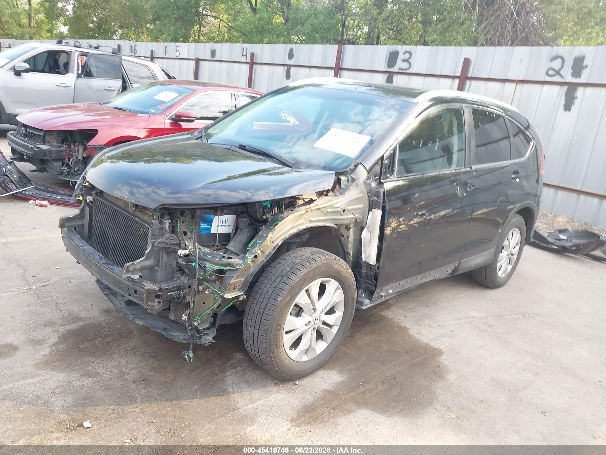 2013 Honda Cr-v Ex-l Black vin: 2HKRM4H76DH653526