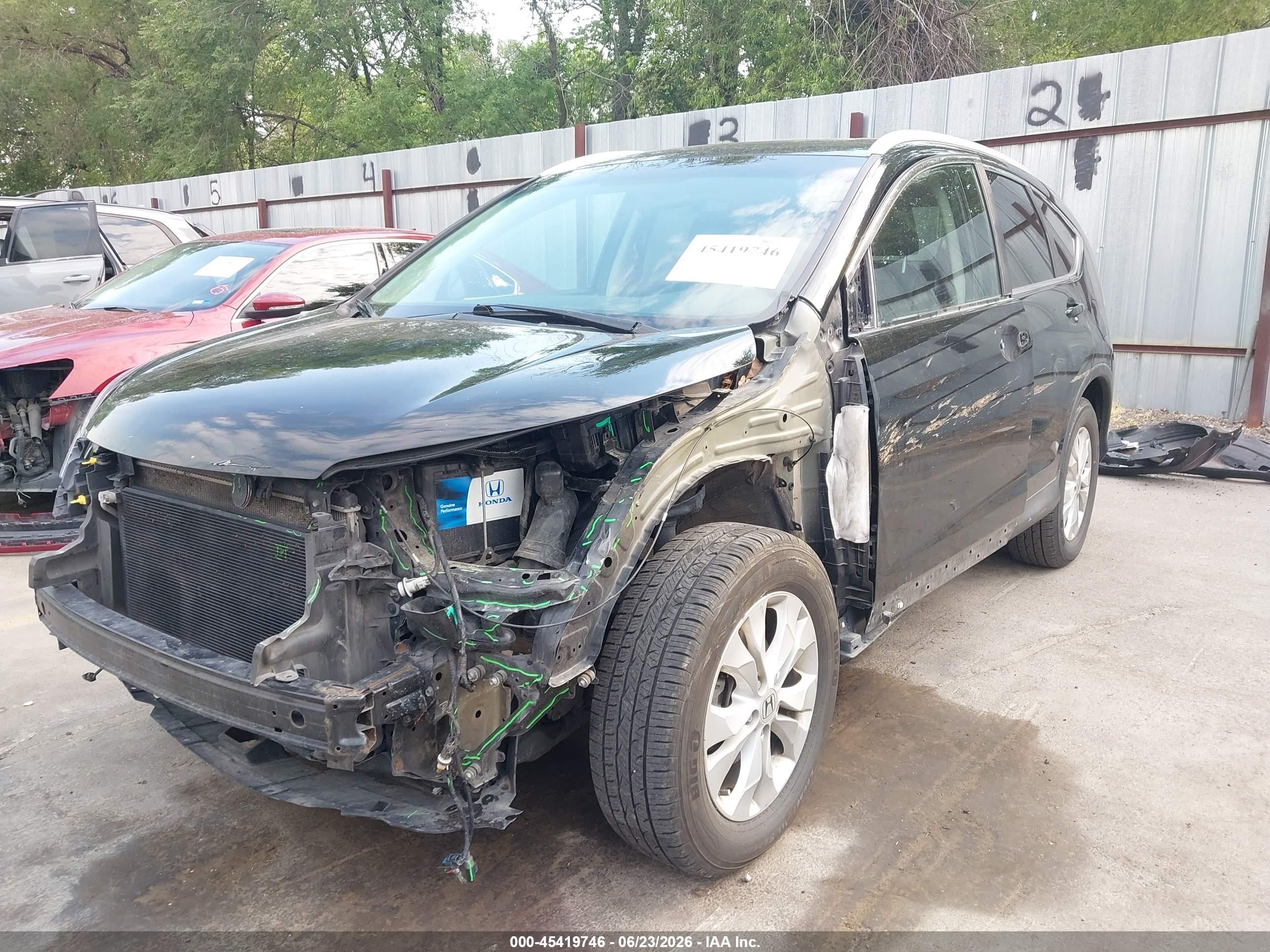 2013 Honda Cr-v Ex-l Black vin: 2HKRM4H76DH653526