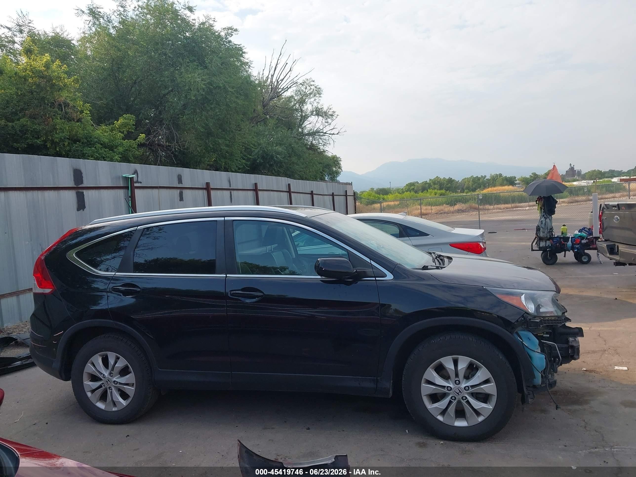 2013 Honda Cr-v Ex-l Black vin: 2HKRM4H76DH653526