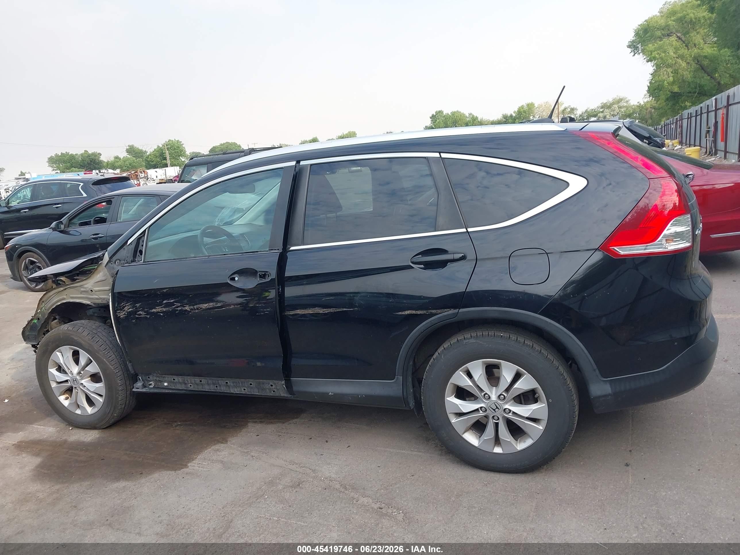 2013 Honda Cr-v Ex-l Black vin: 2HKRM4H76DH653526