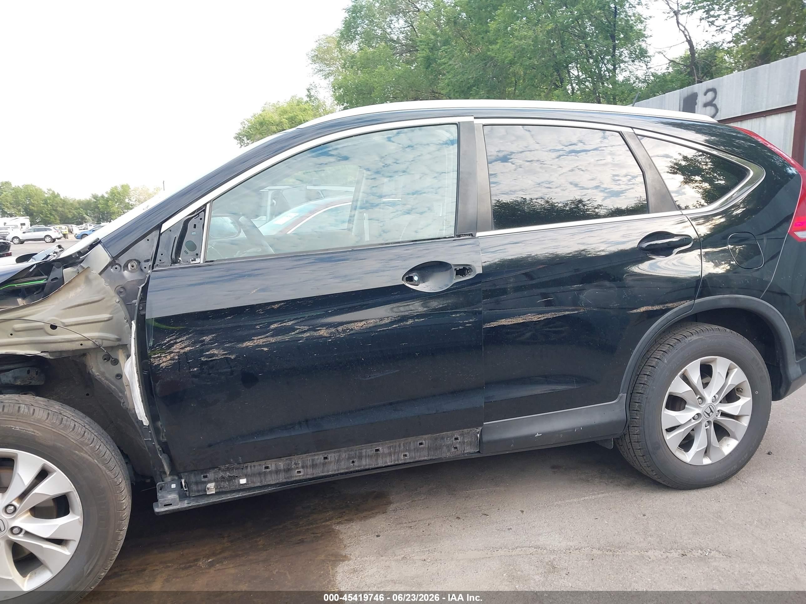 2013 Honda Cr-v Ex-l Black vin: 2HKRM4H76DH653526